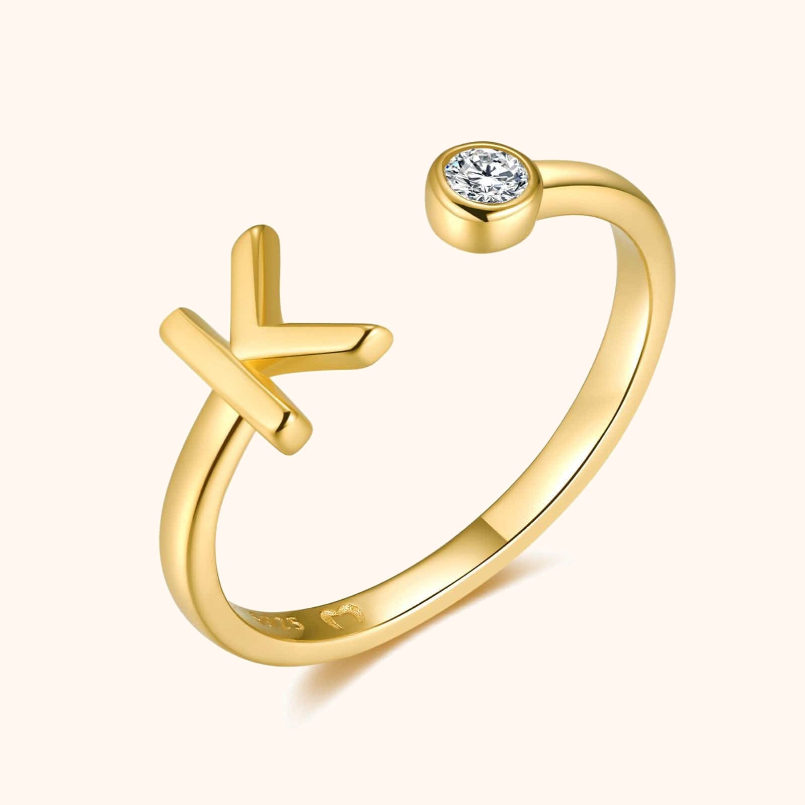 Bague Top Lettre - LaMaisonDesBijoux