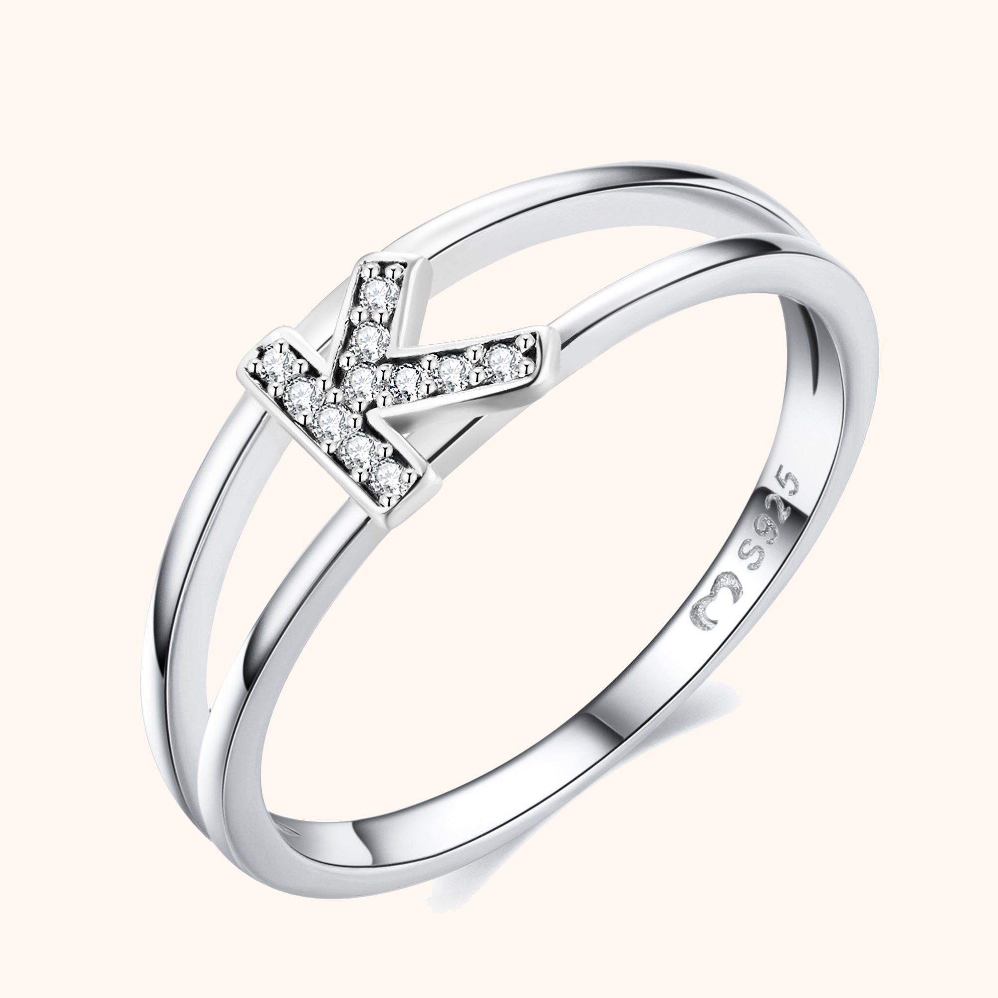 Bague Initiales Argentées - LaMaisonDesBijoux