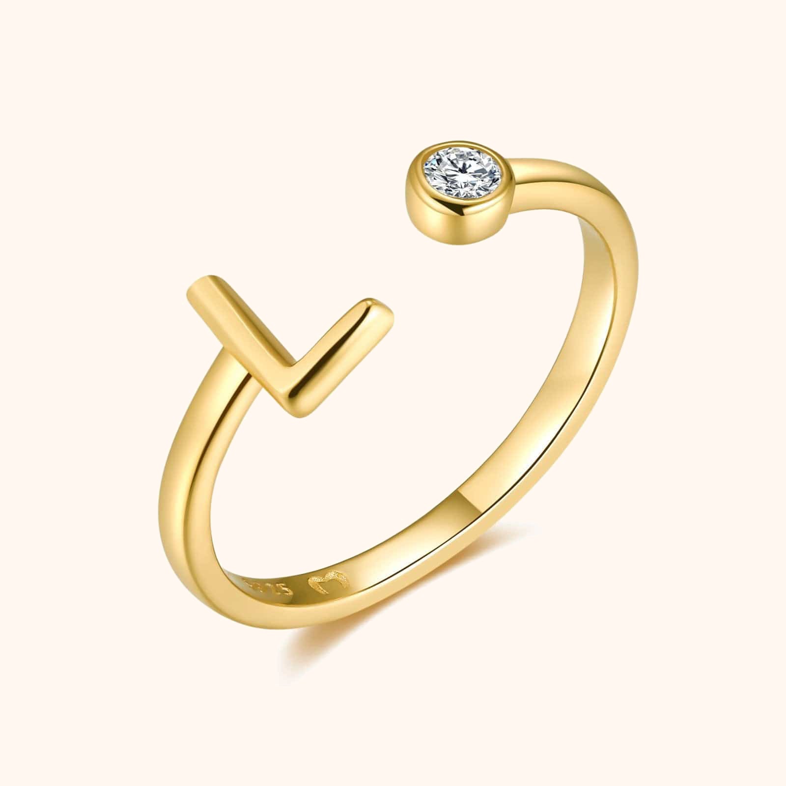 Bague Top Lettre - LaMaisonDesBijoux