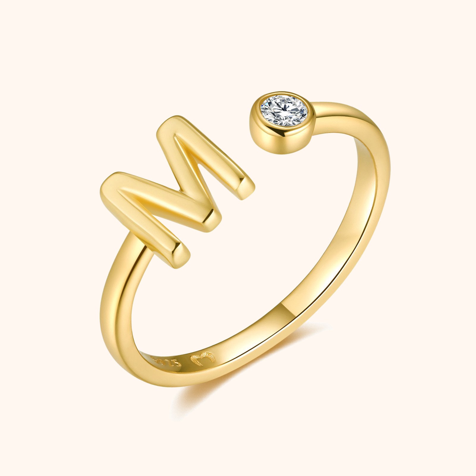 Bague Top Lettre - LaMaisonDesBijoux