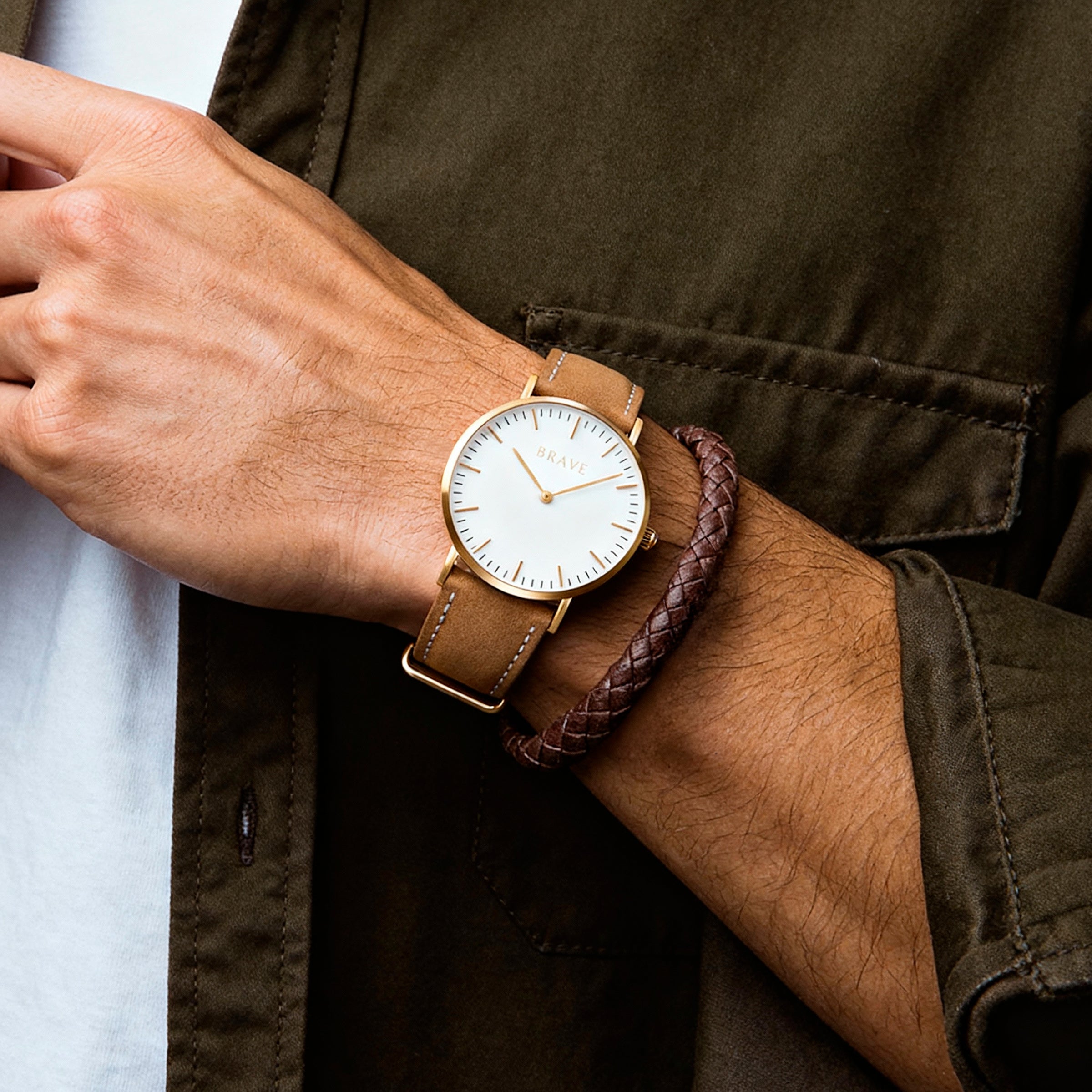 BRAVE Uhr + Armband-Set ~ Klassisch