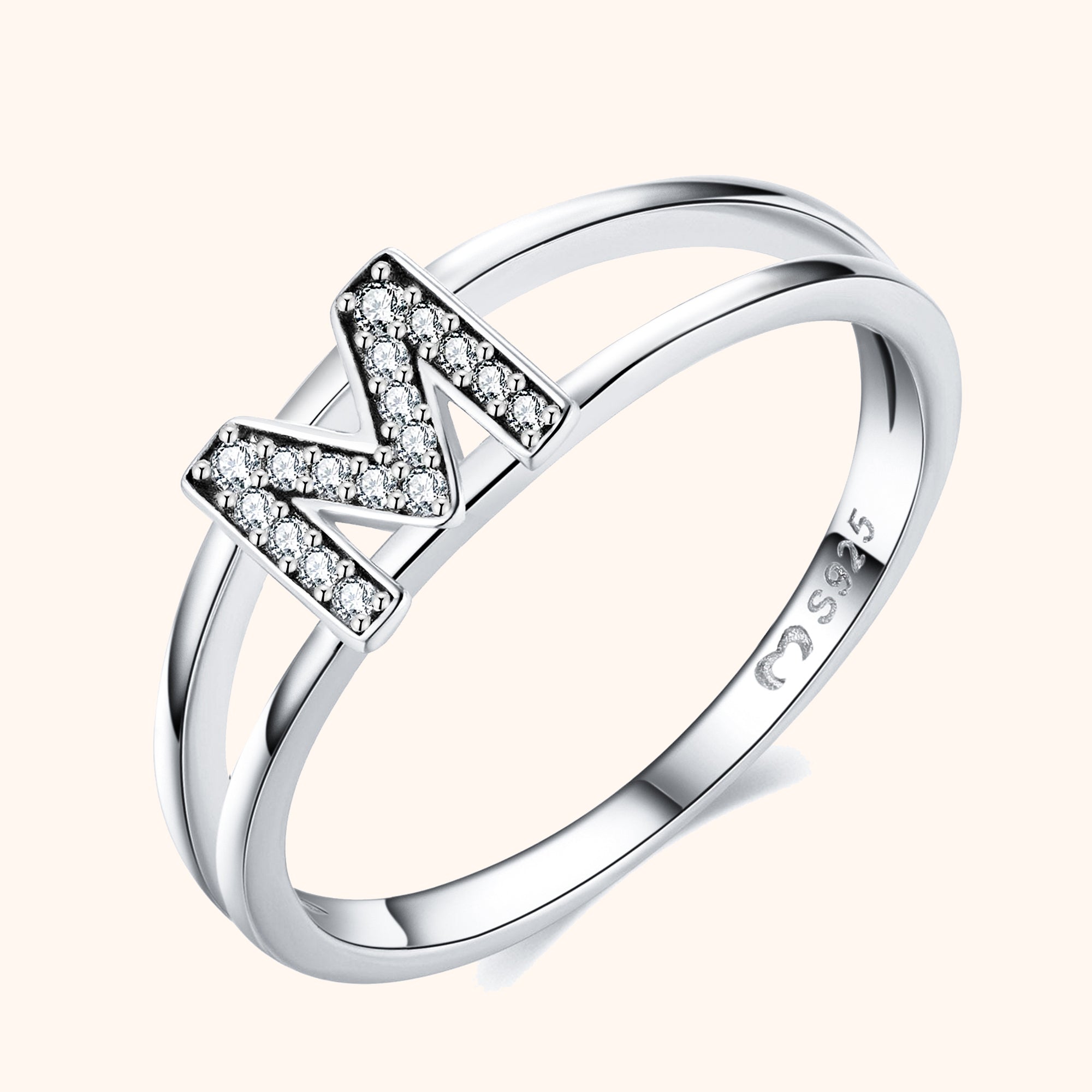 Bague Initiales Argentées - LaMaisonDesBijoux