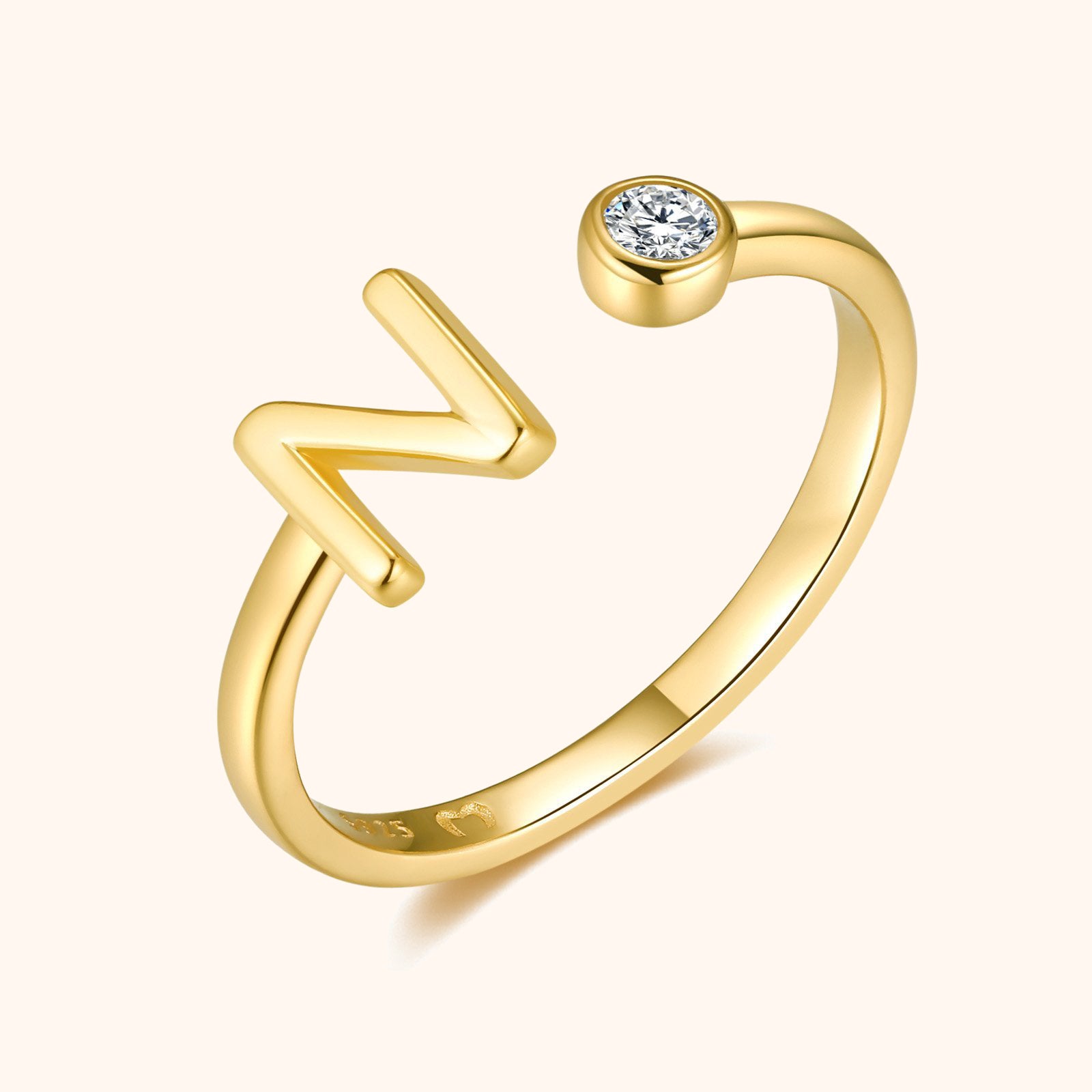 Bague Top Lettre - LaMaisonDesBijoux