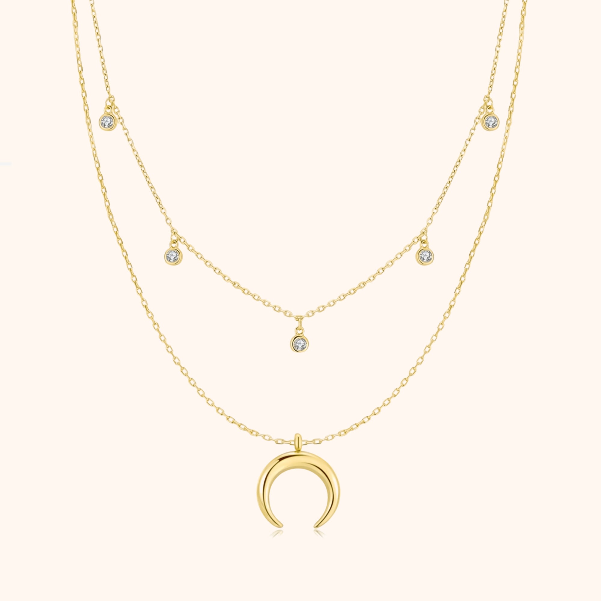 Collier "Demi-Lune Zircone" - LaMaisonDesBijoux