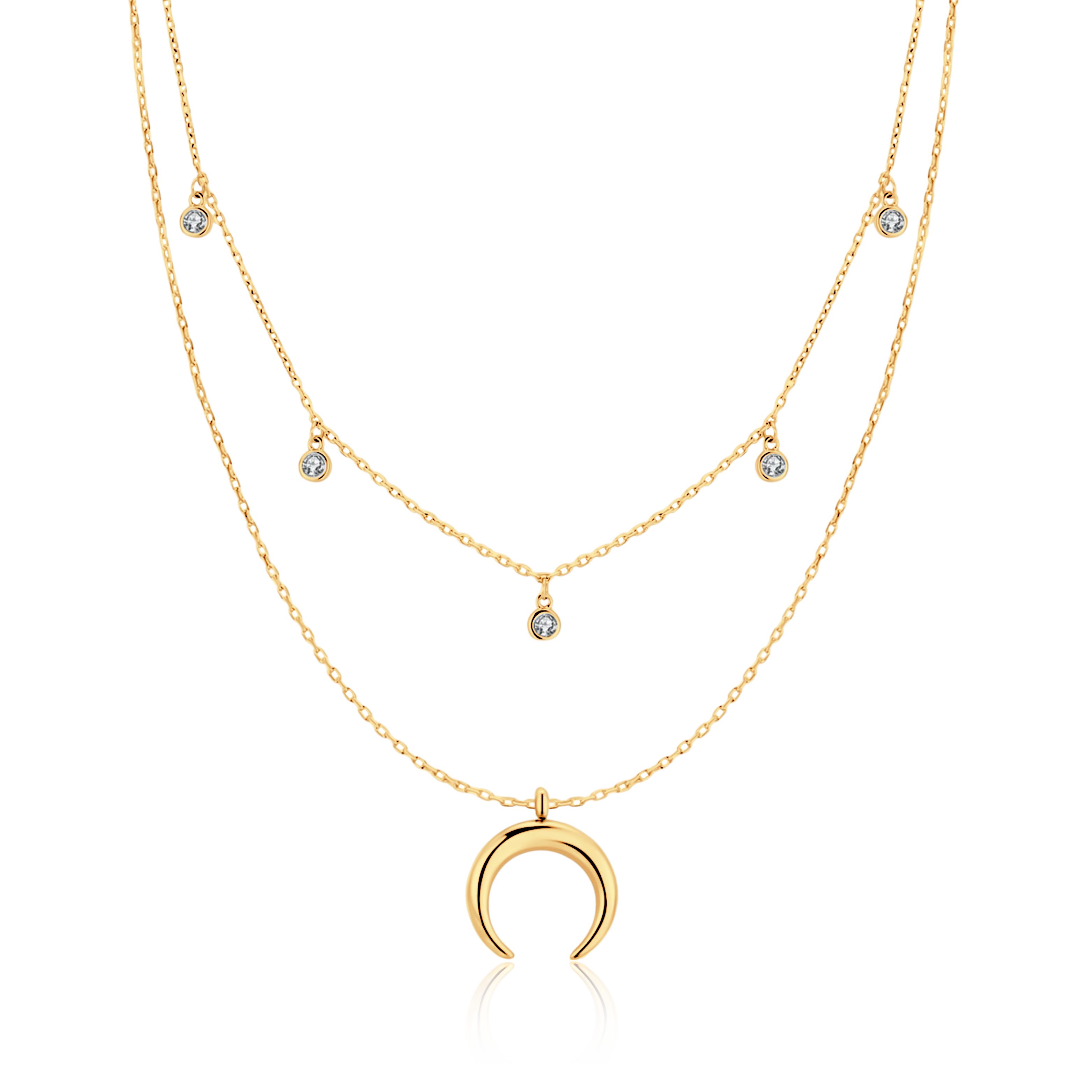 Collier Demi-Lune Zircone - LaMaisonDesBijoux