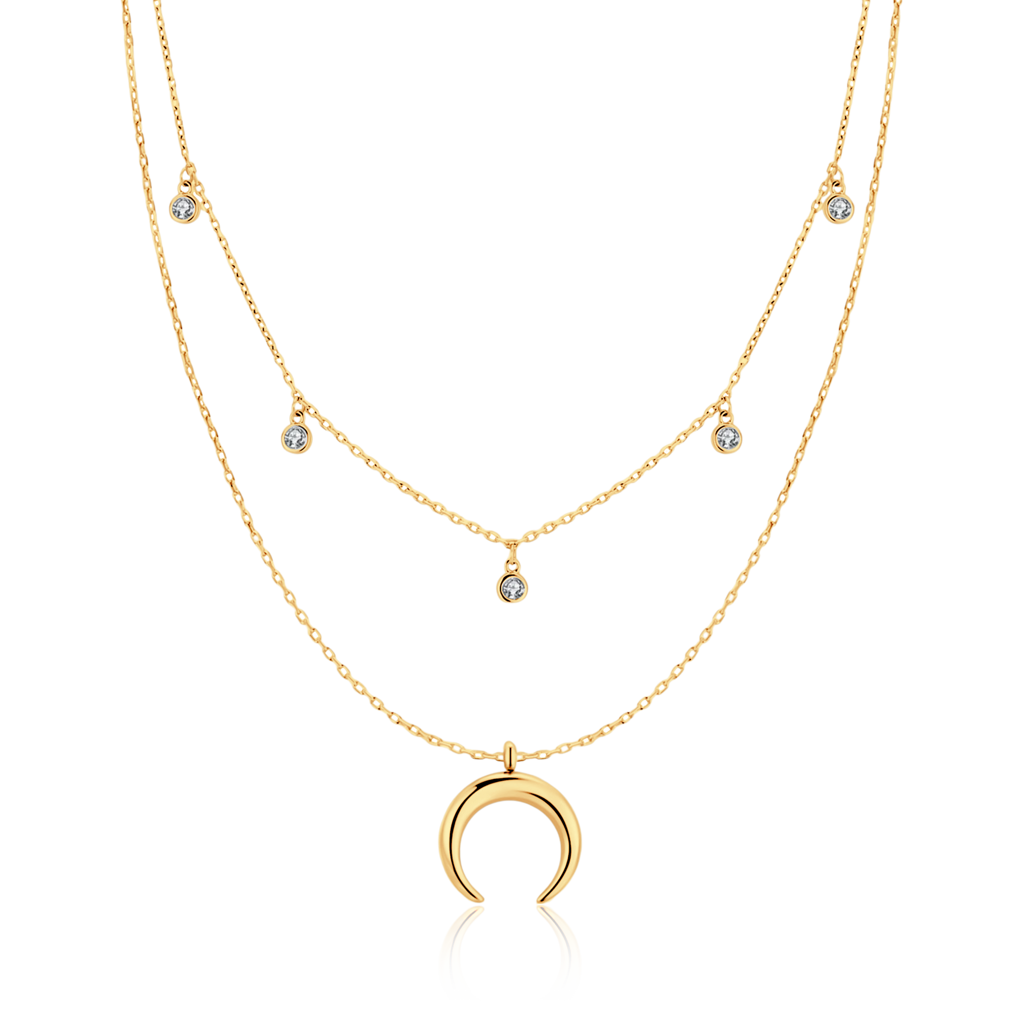 Tequila Shop | Collier multi-rang en acier doré et perles multicolores
