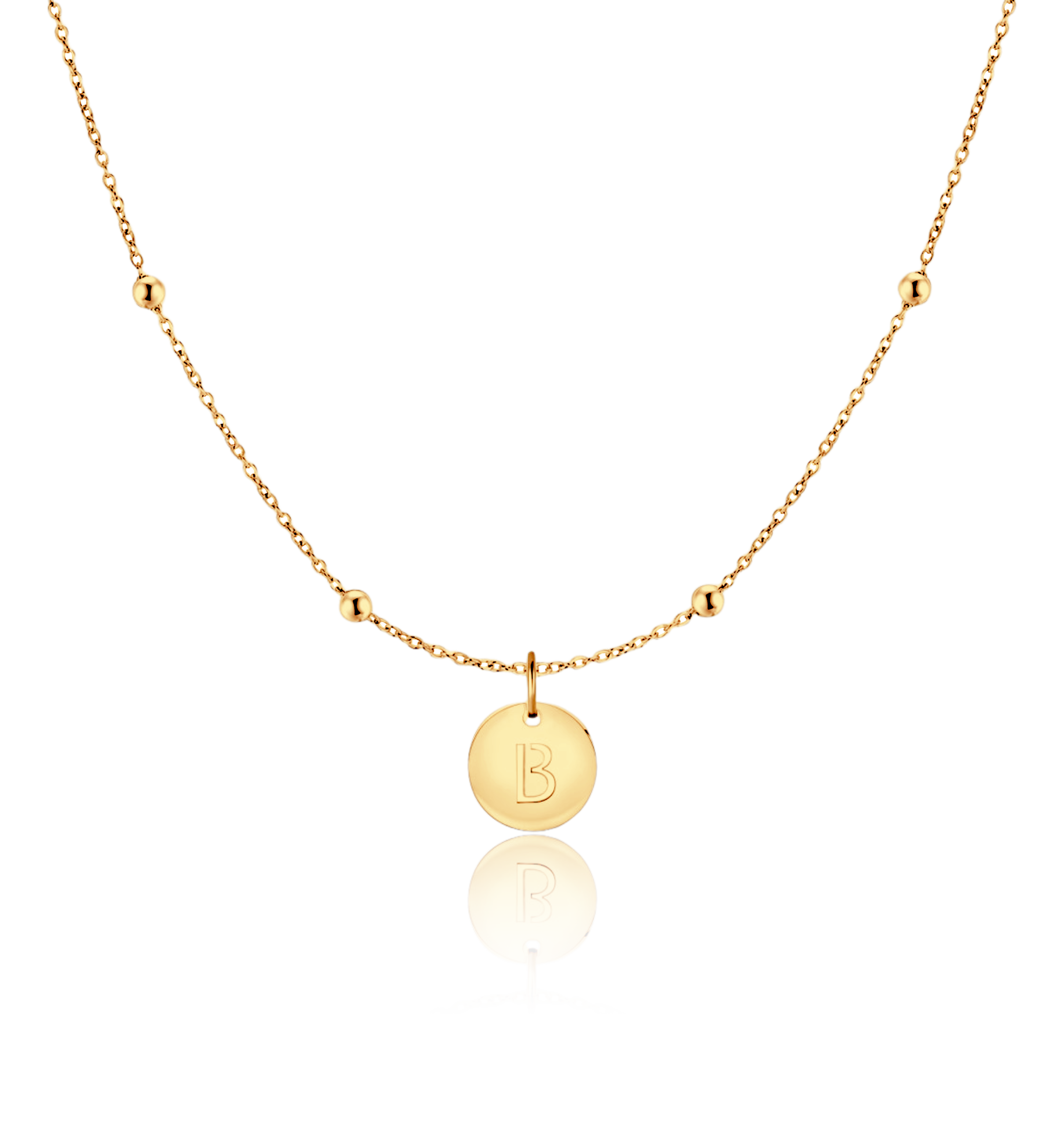 Initialen-Kreis-Halskette