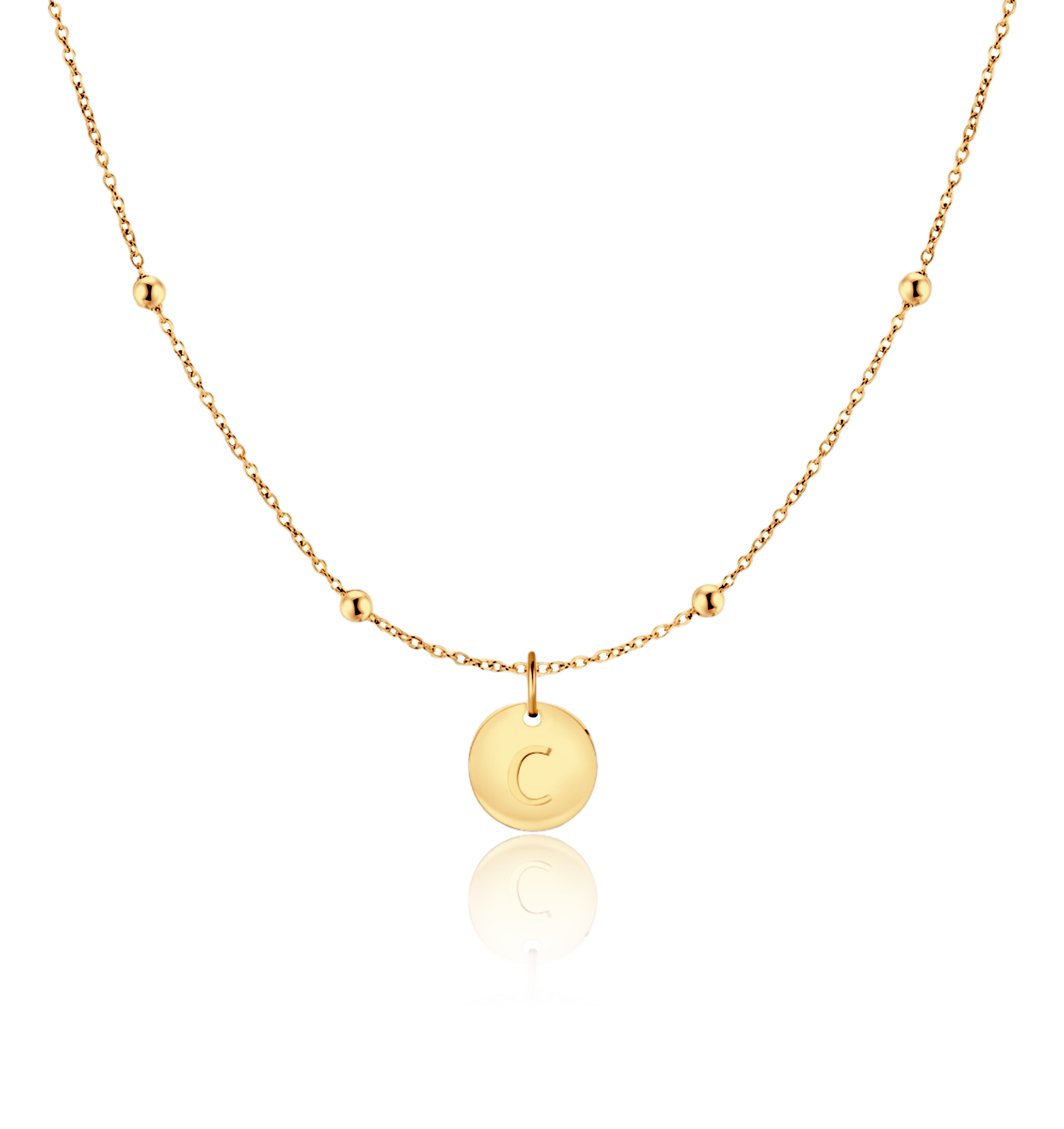 Initialen-Kreis-Halskette