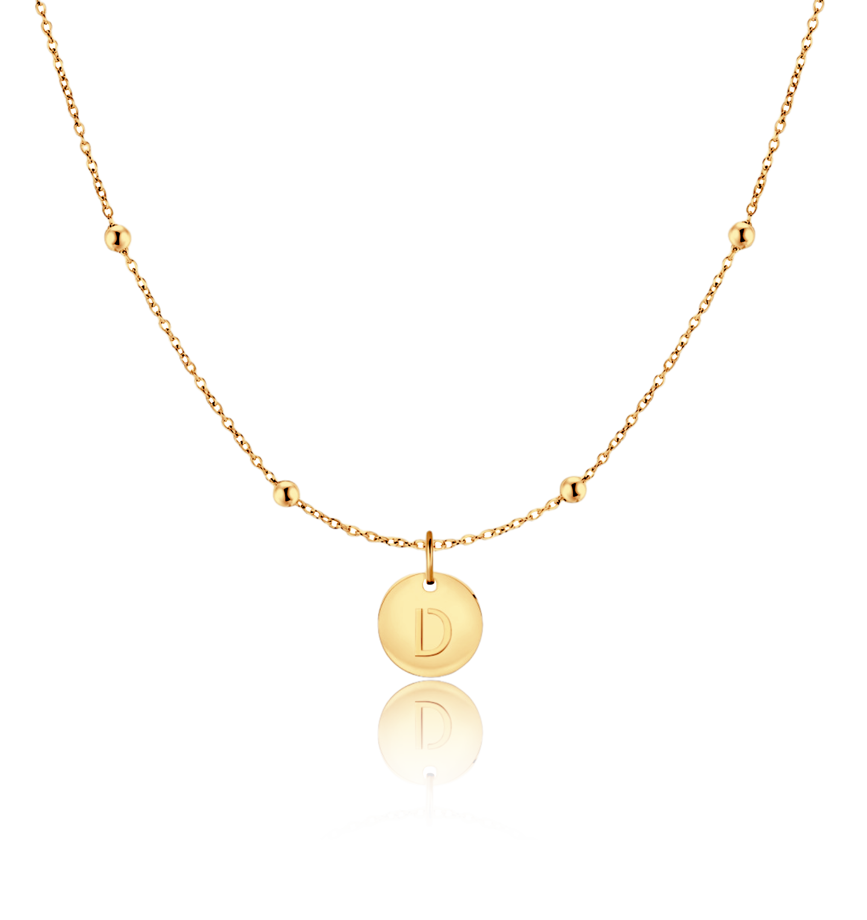 Initialen-Kreis-Halskette