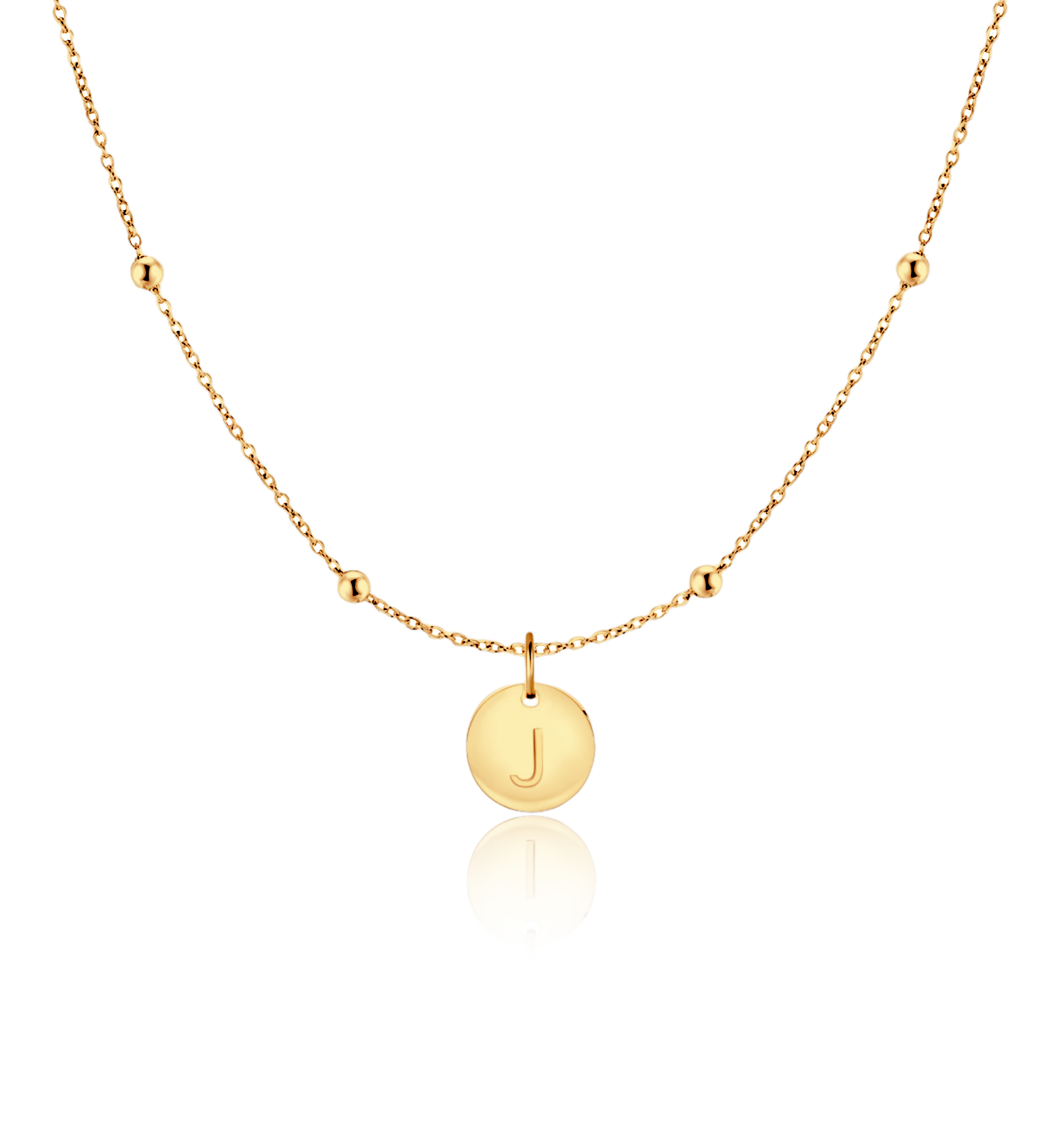 Initialen-Kreis-Halskette