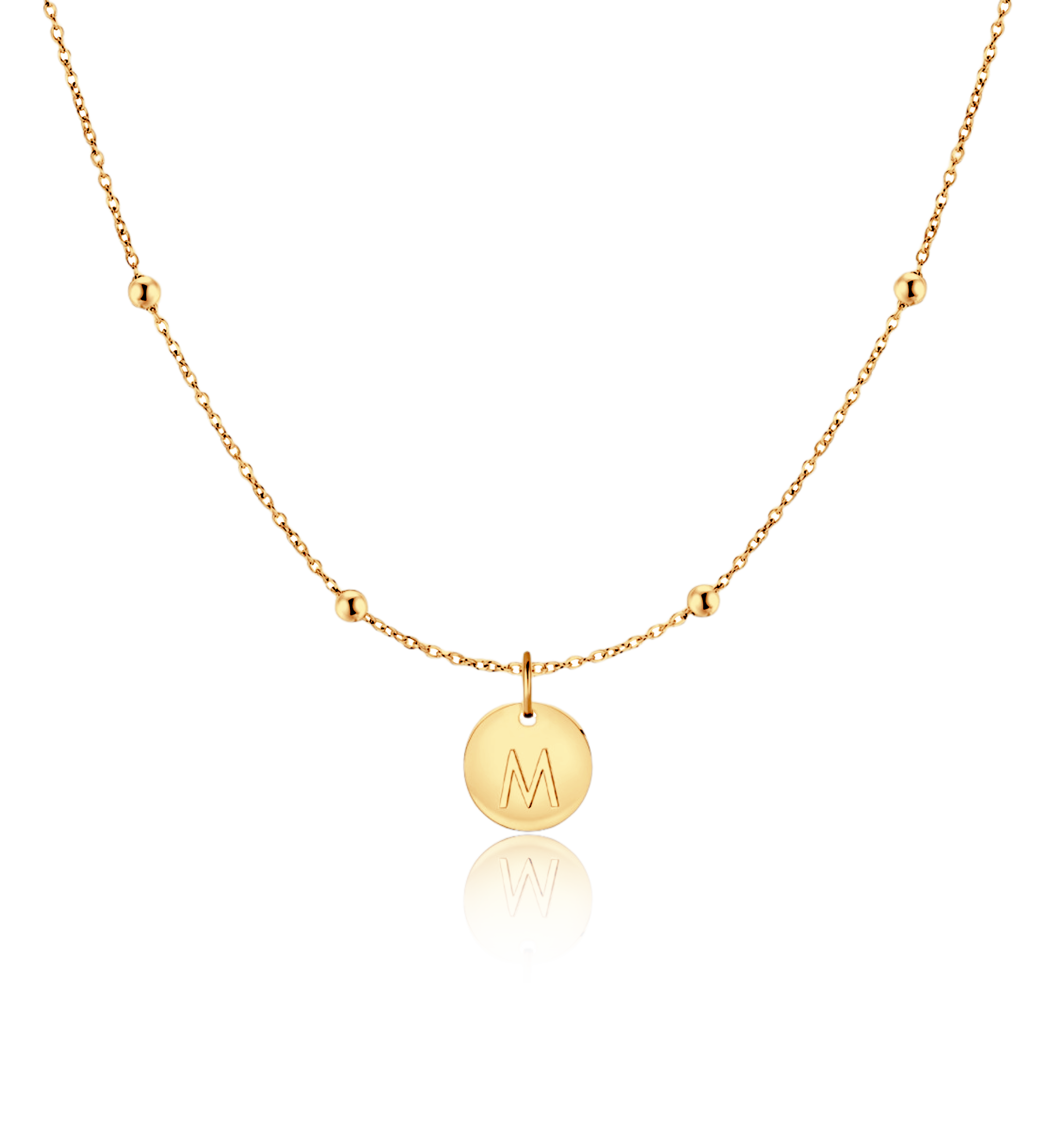 Initialen-Kreis-Halskette