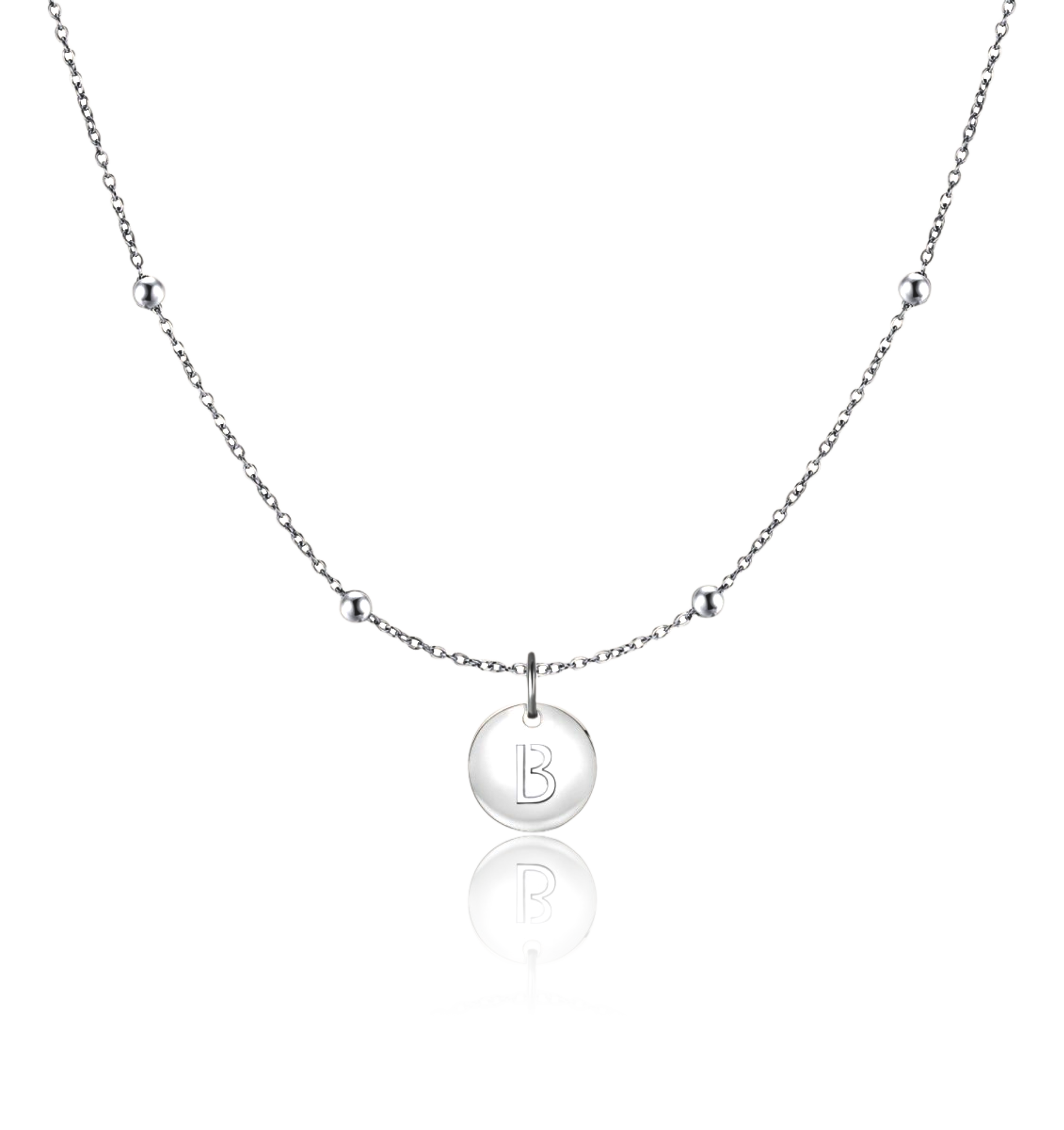 Initialen-Kreis-Halskette