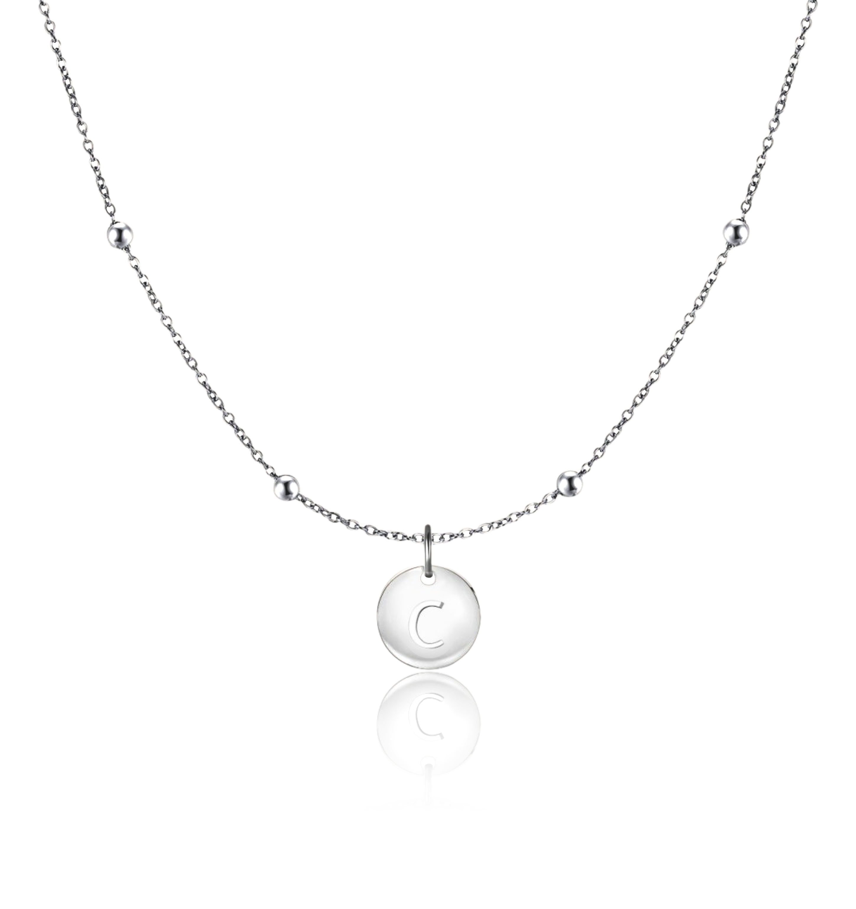 Initialen-Kreis-Halskette