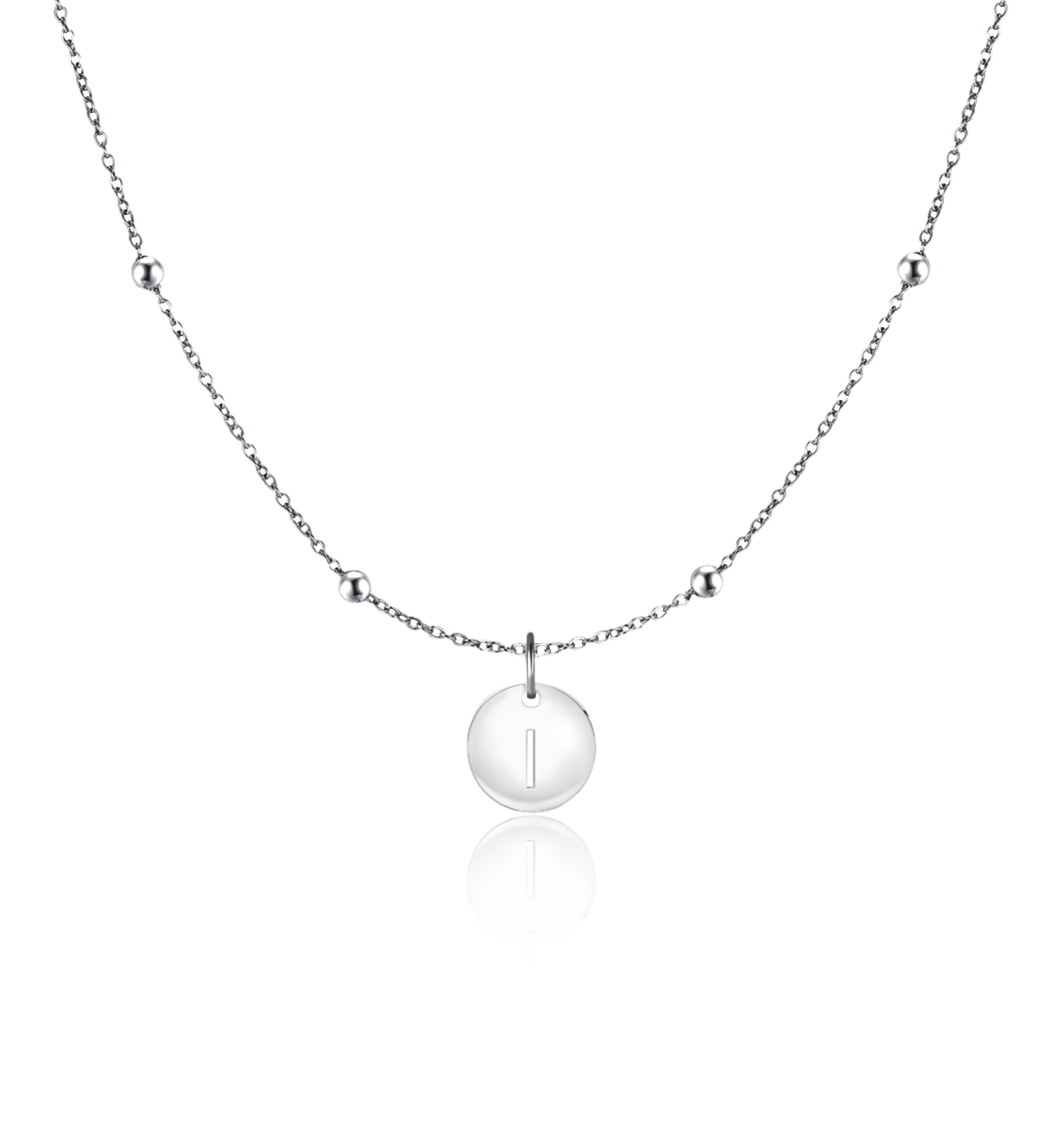 Initialen-Kreis-Halskette