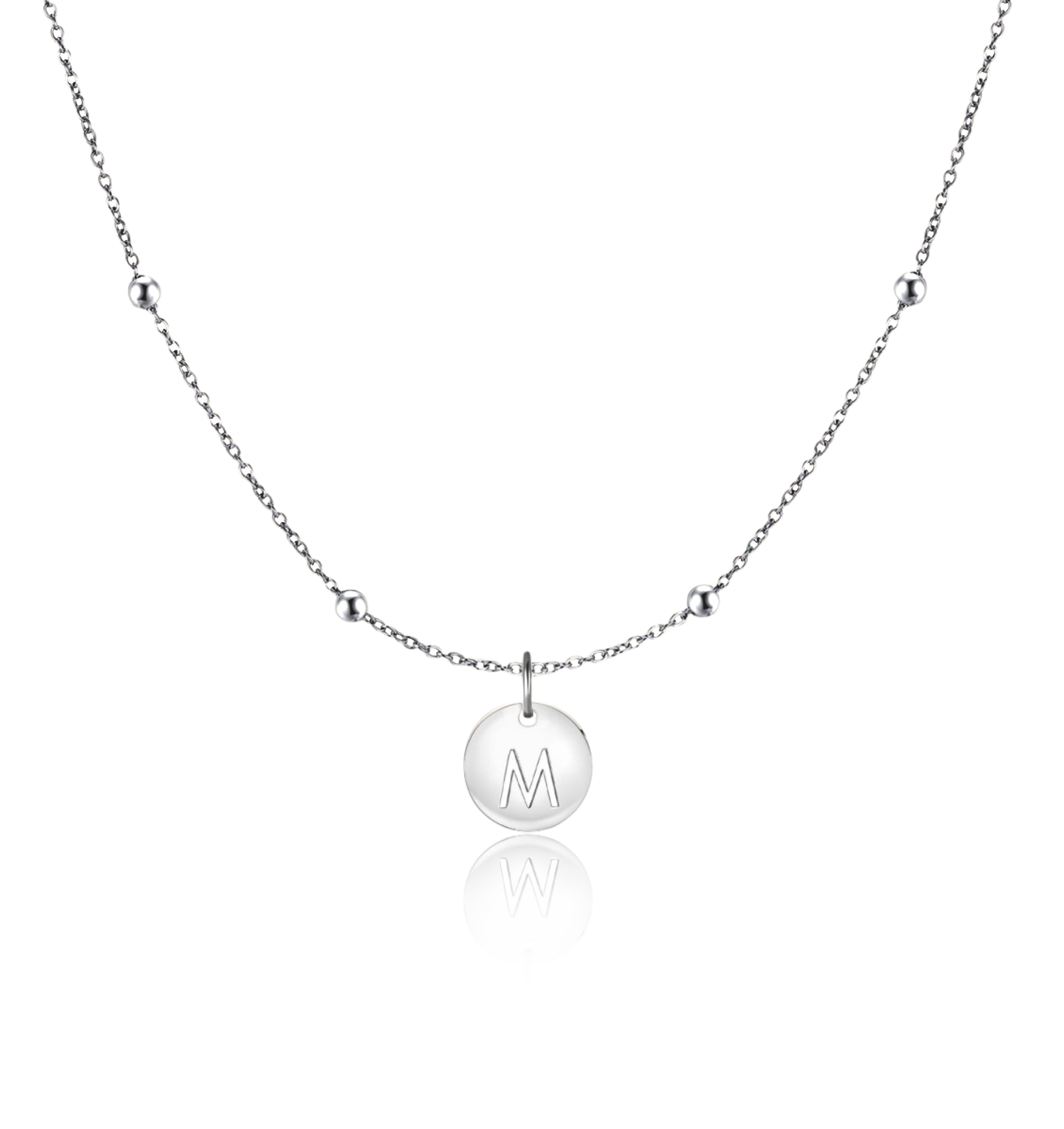 Initialen-Kreis-Halskette