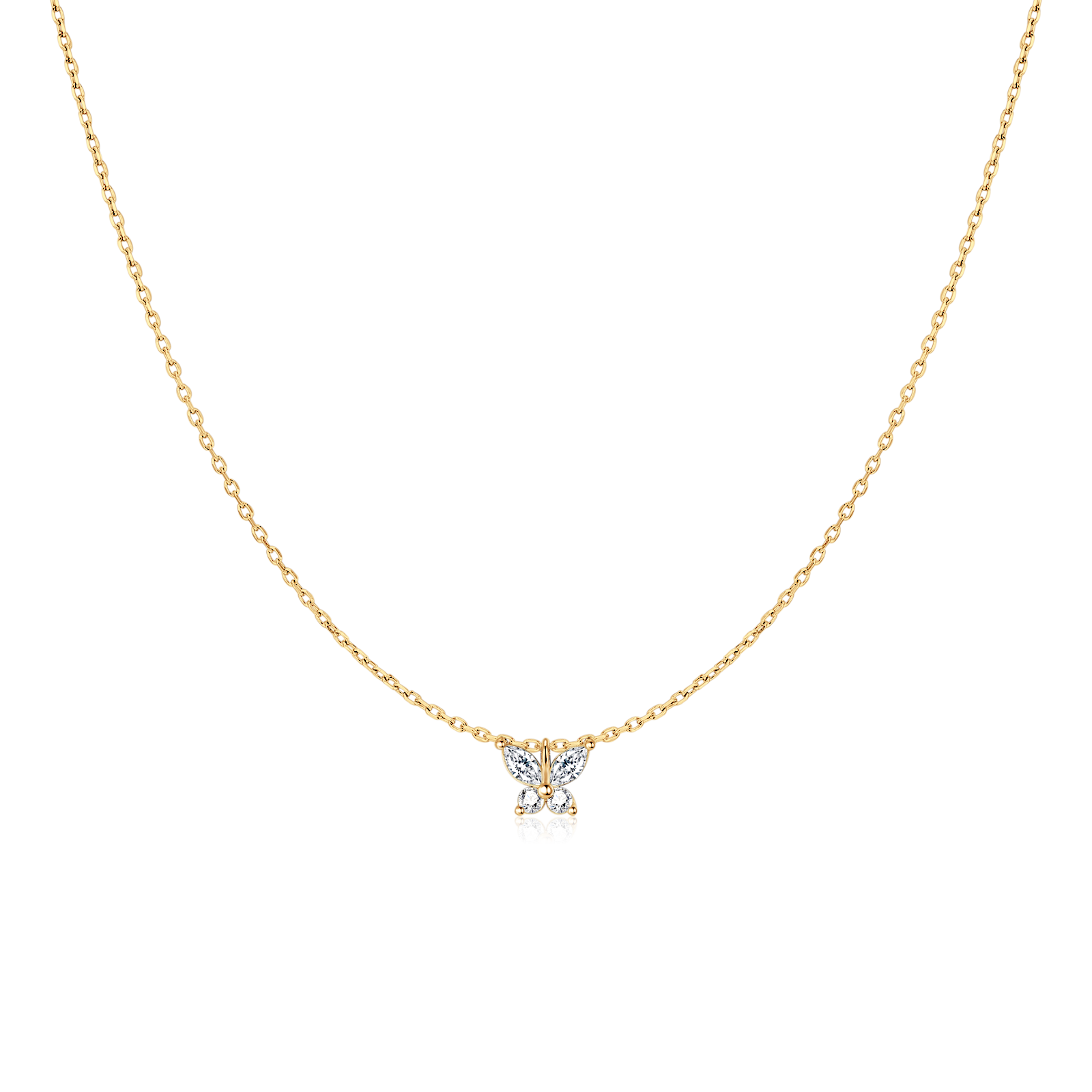 Collier Papillon Blanc - LaMaisonDesBijoux