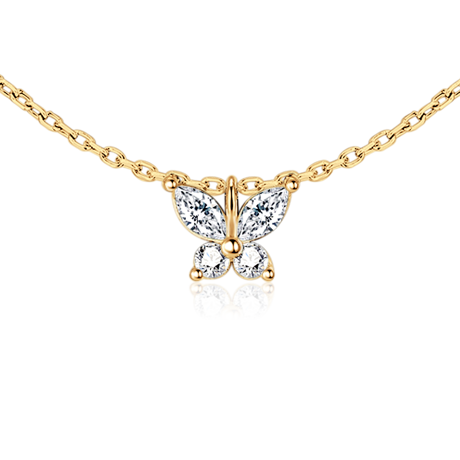Collier Papillon Blanc - LaMaisonDesBijoux