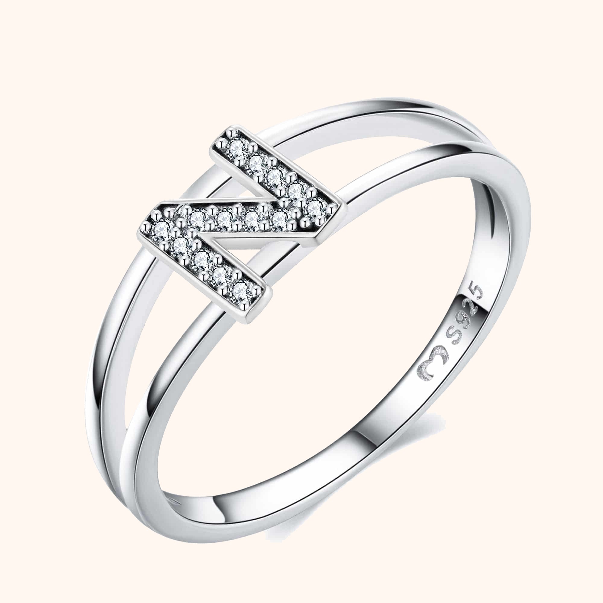 Bague Initiales Argentées - LaMaisonDesBijoux