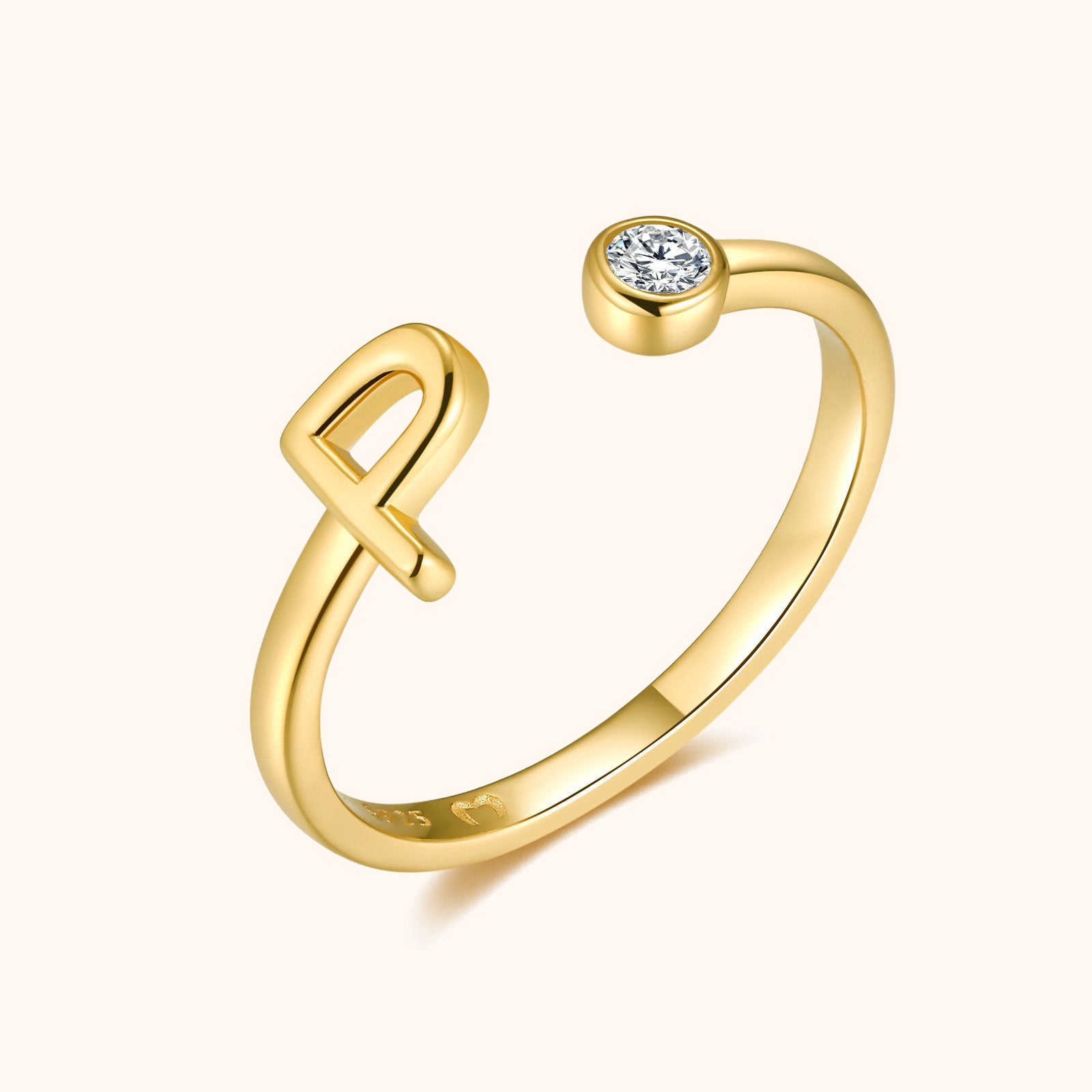 Bague Top Lettre - LaMaisonDesBijoux