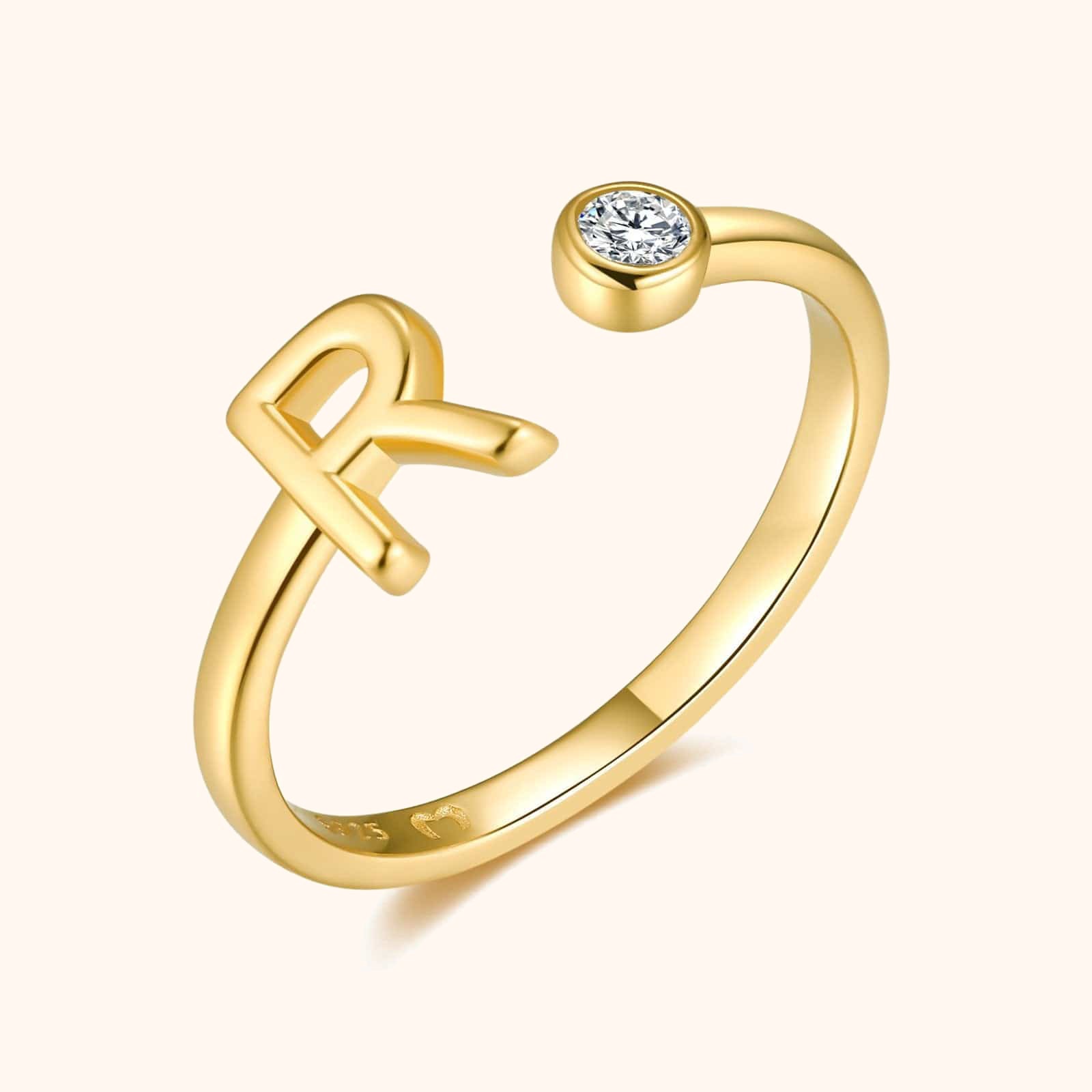 Bague Top Lettre - LaMaisonDesBijoux