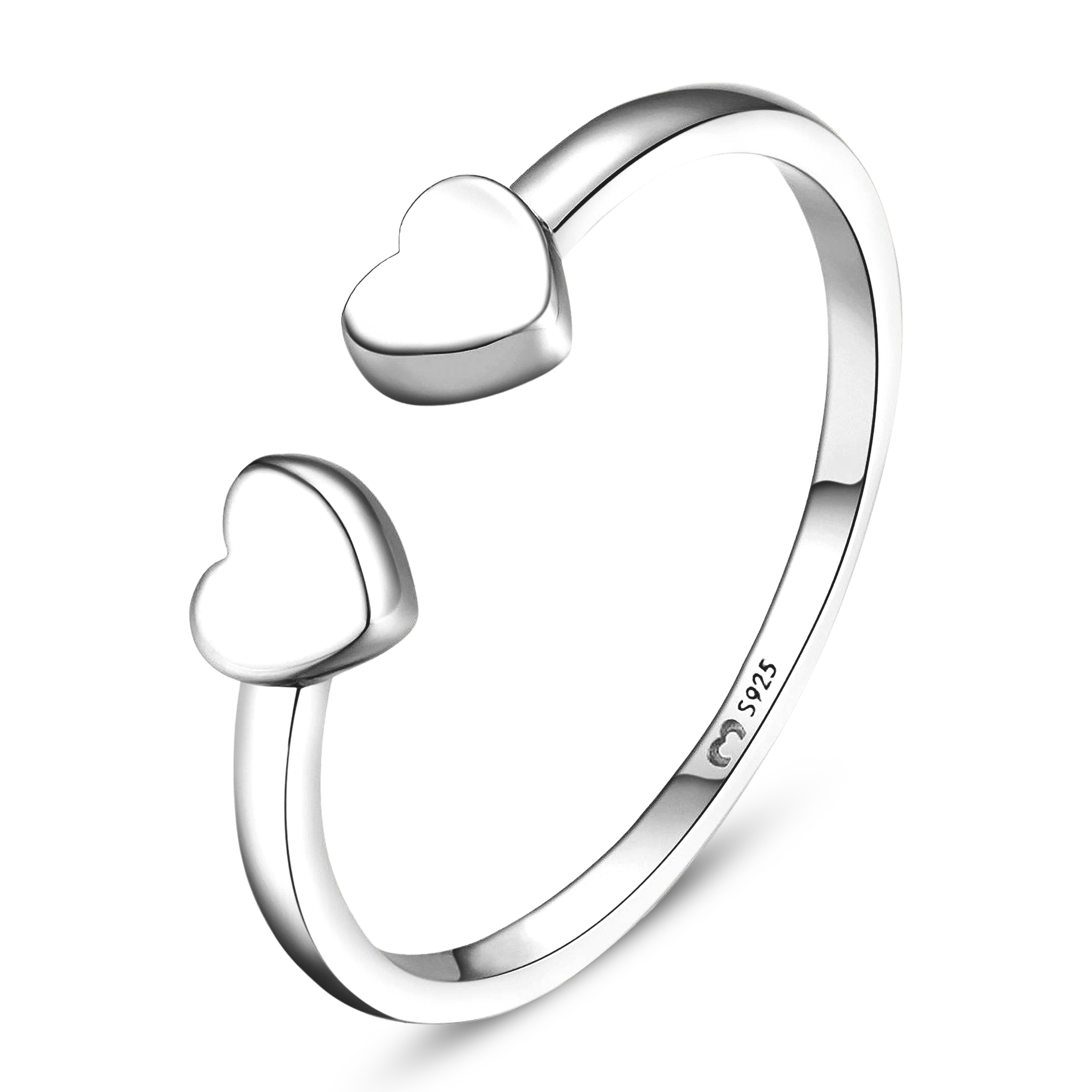 Bague Double Cœur