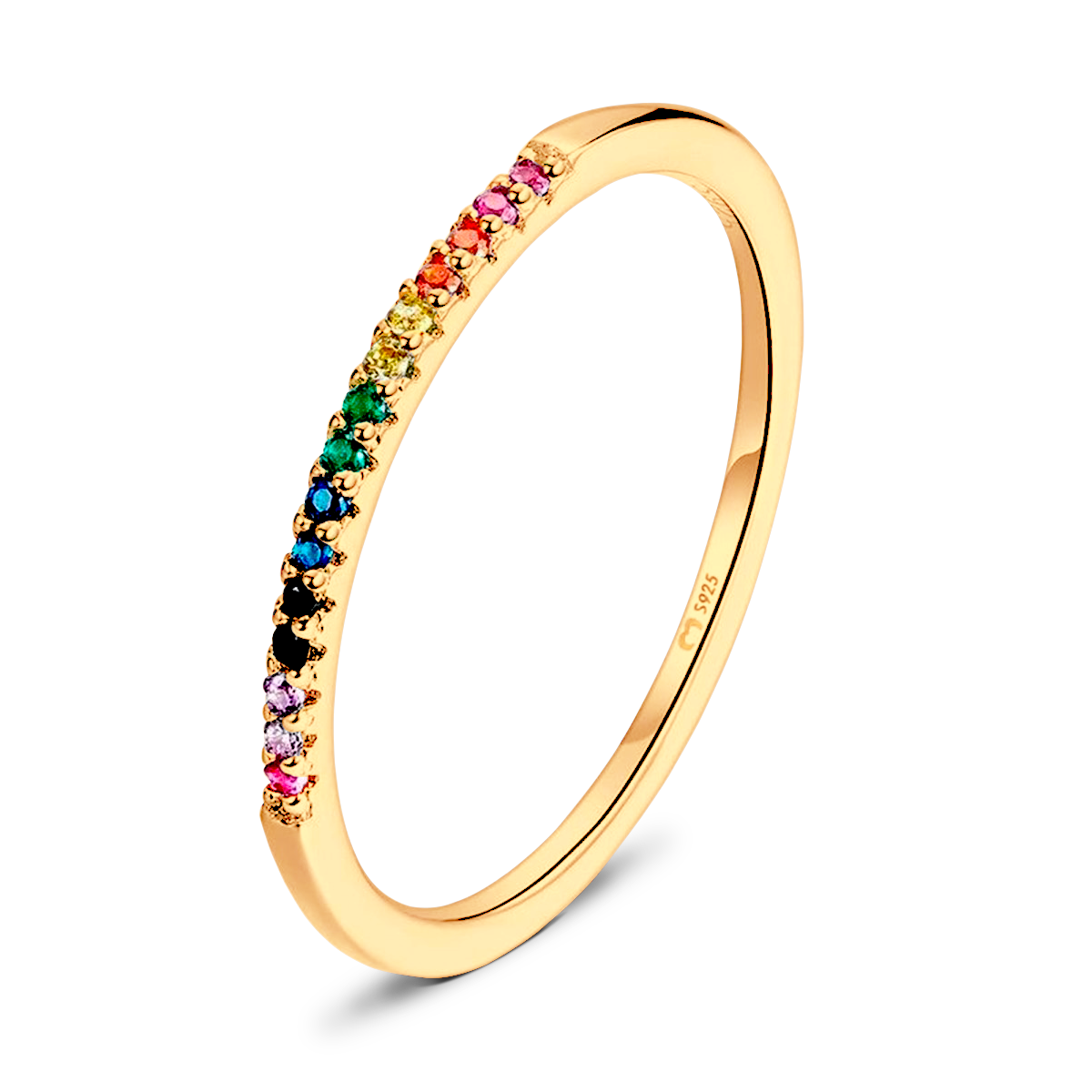 Bague Arc-en-ciel Multicolore - LaMaisonDesBijoux
