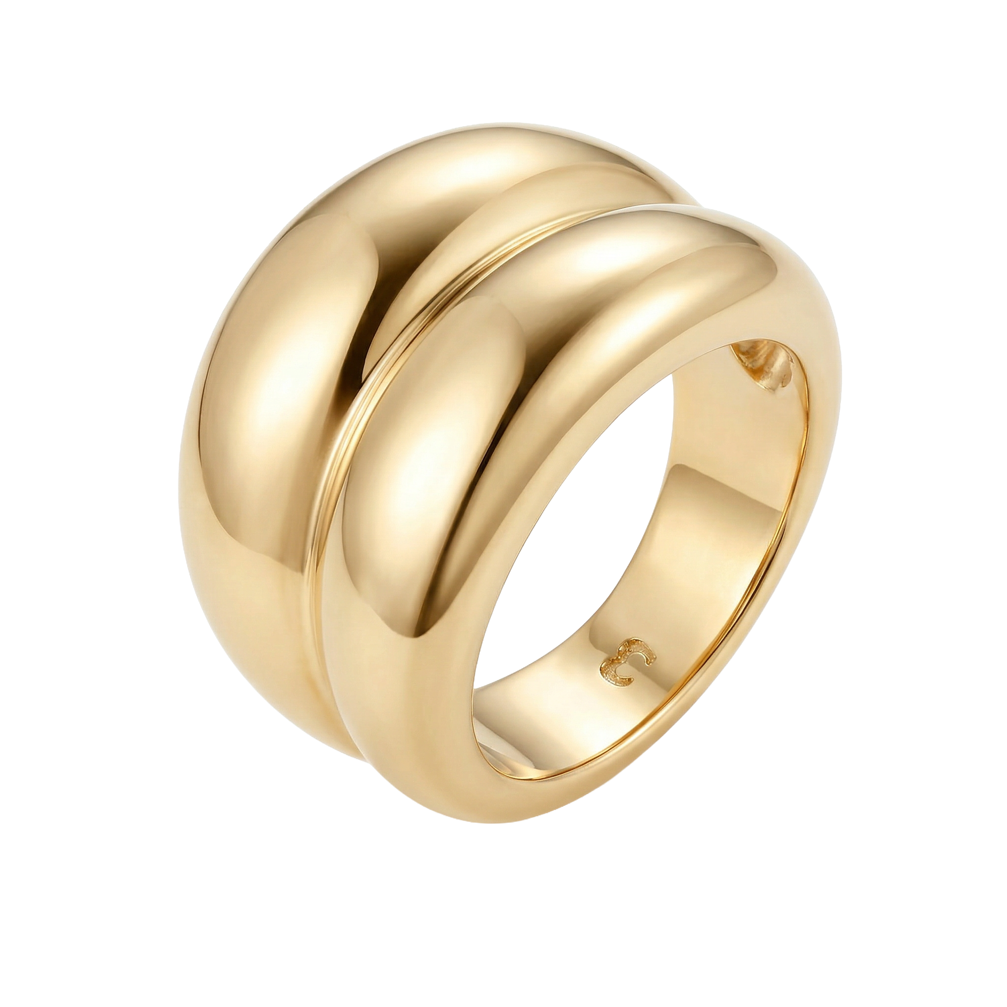 Bague Double Relief Fin