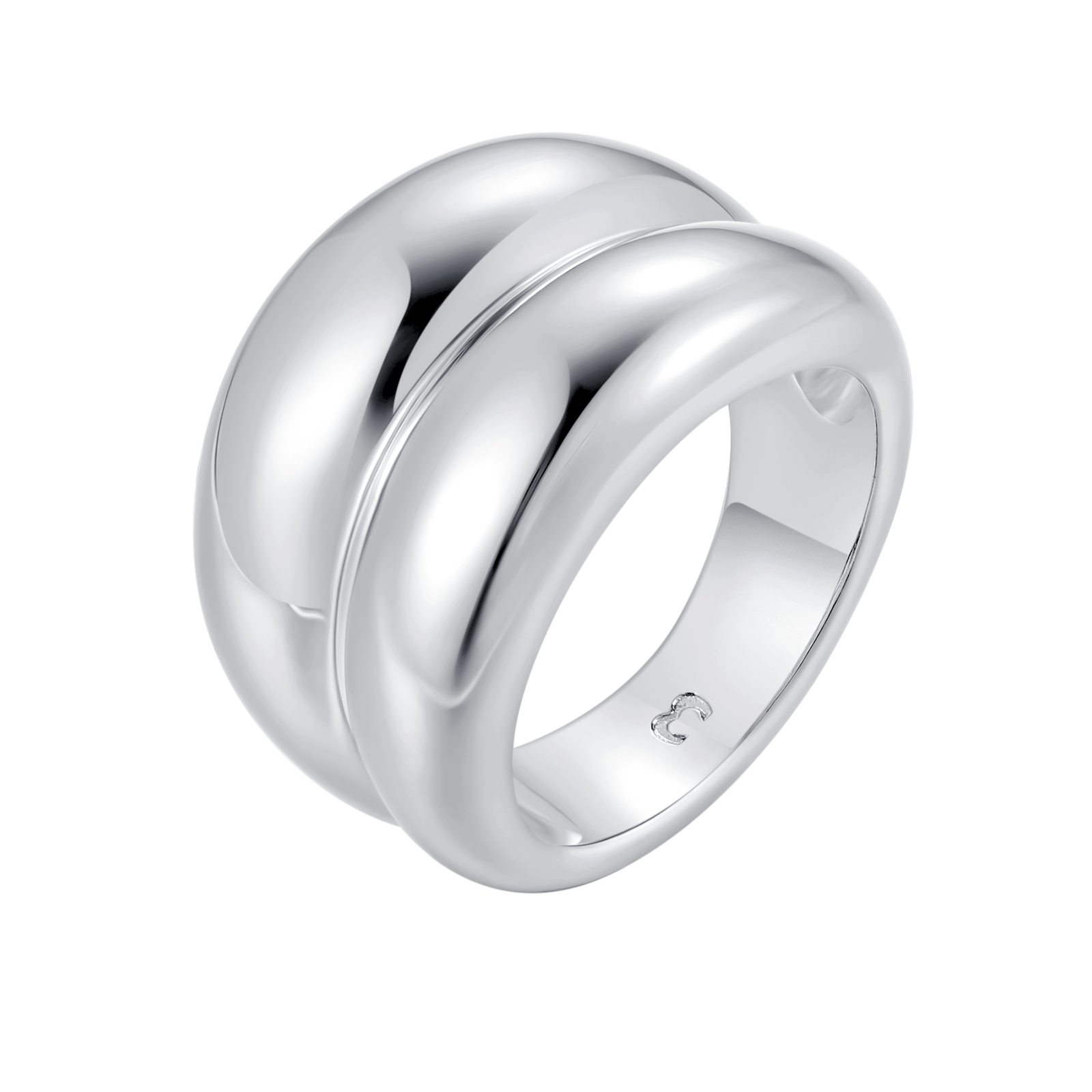 Bague Double Relief Fin