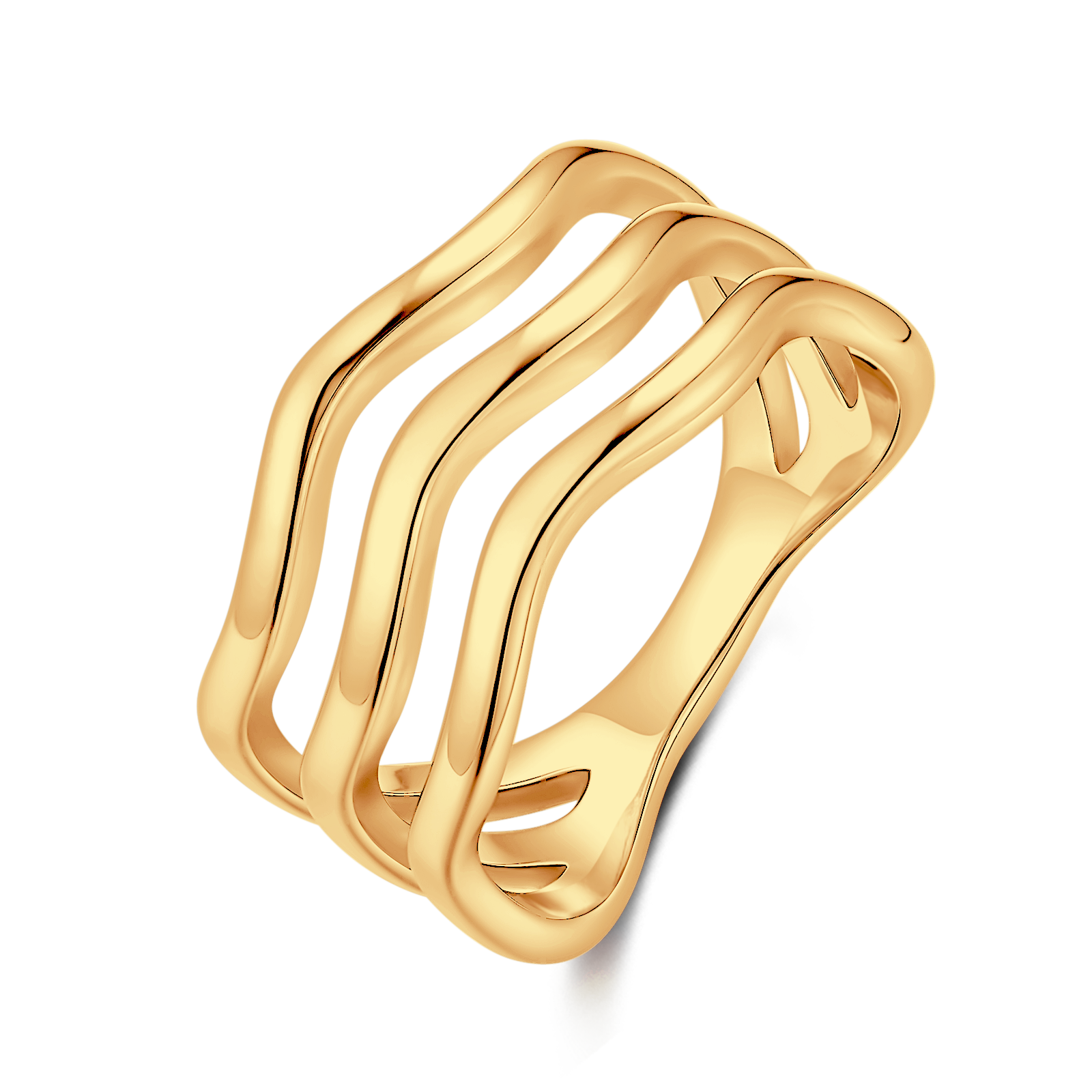 Bague Bandes Ondulées