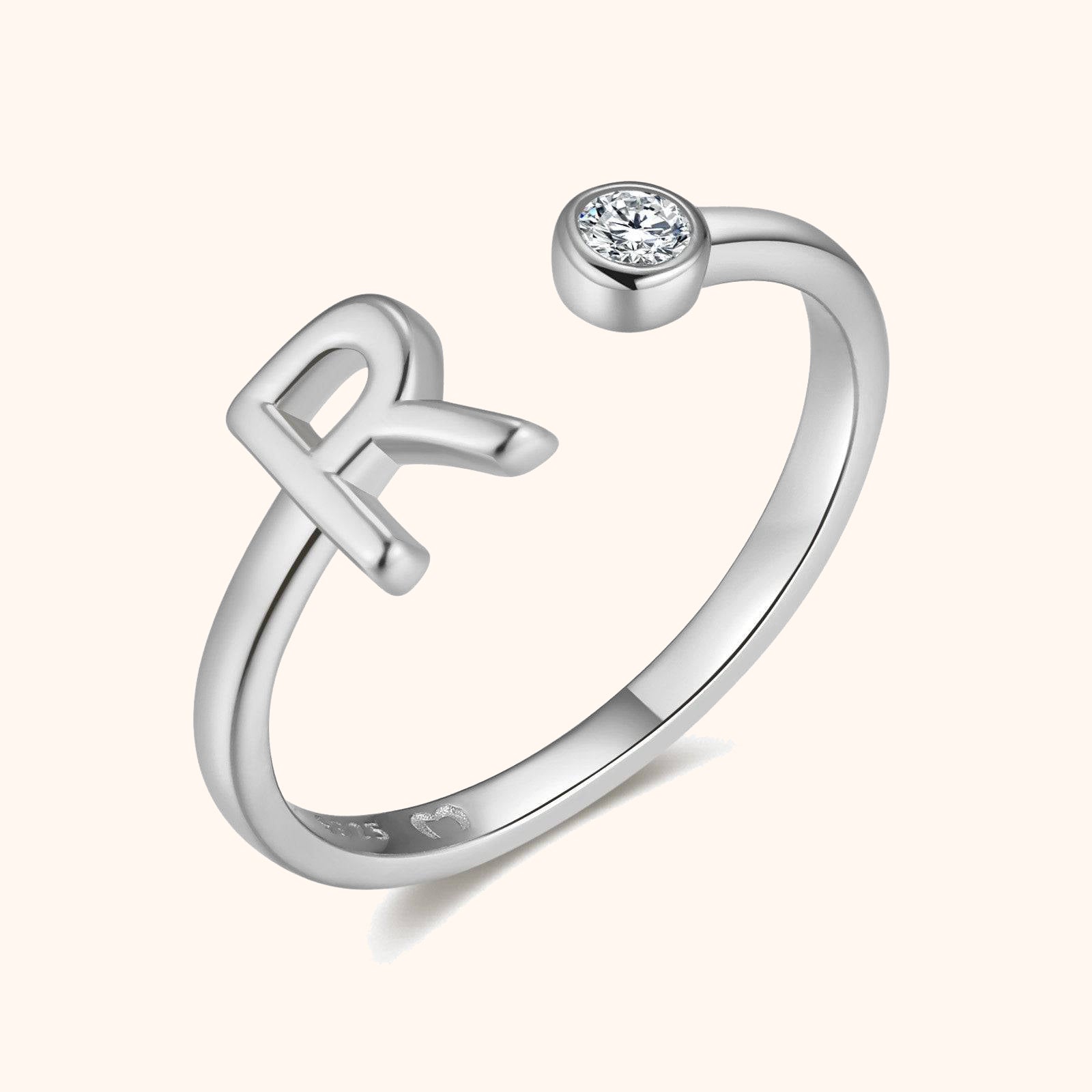 Bague Top Lettre - LaMaisonDesBijoux
