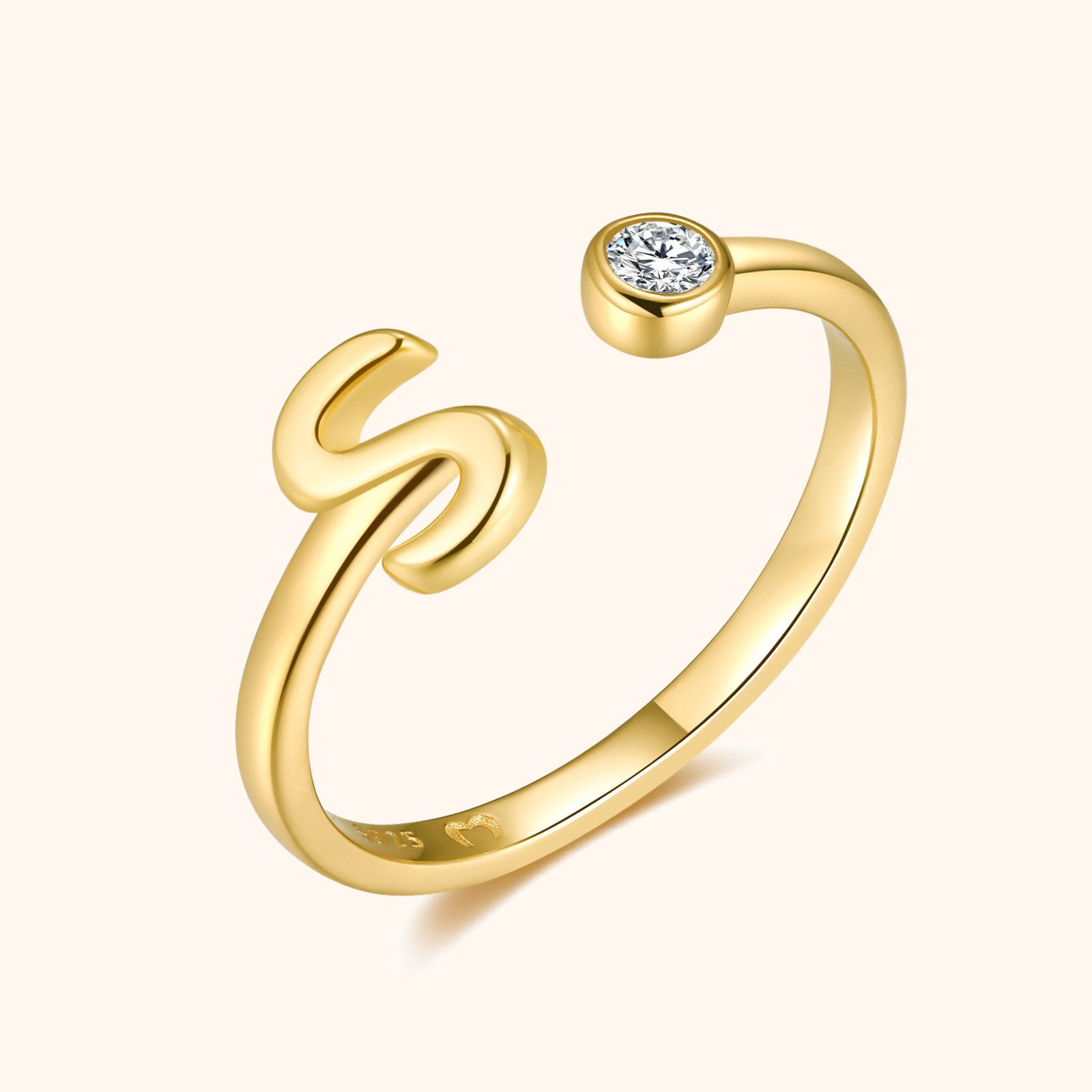 Bague Top Lettre - LaMaisonDesBijoux