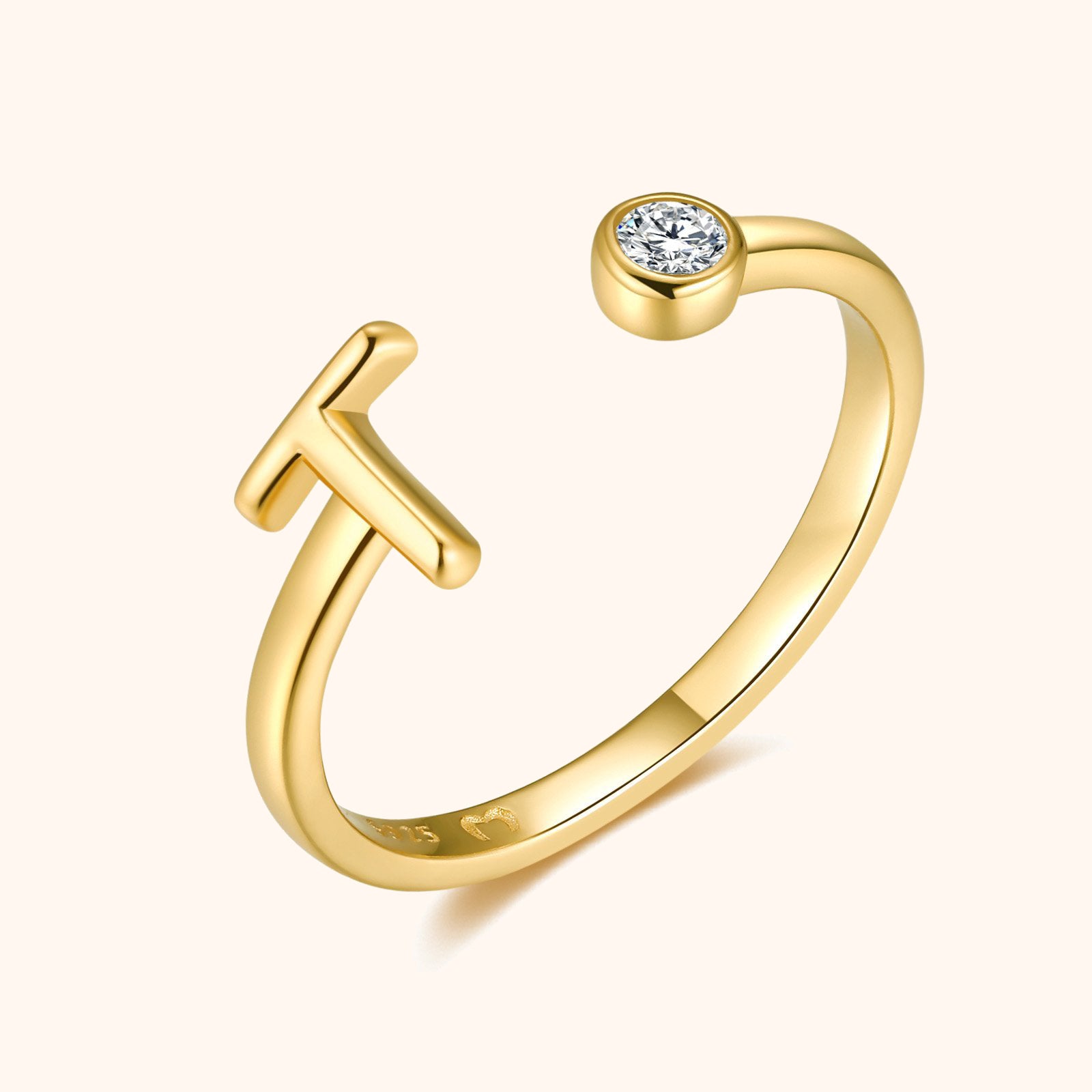 Bague Top Lettre - LaMaisonDesBijoux