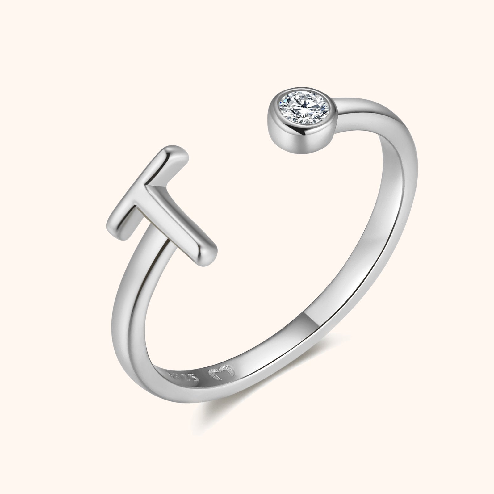 Bague Top Lettre - LaMaisonDesBijoux