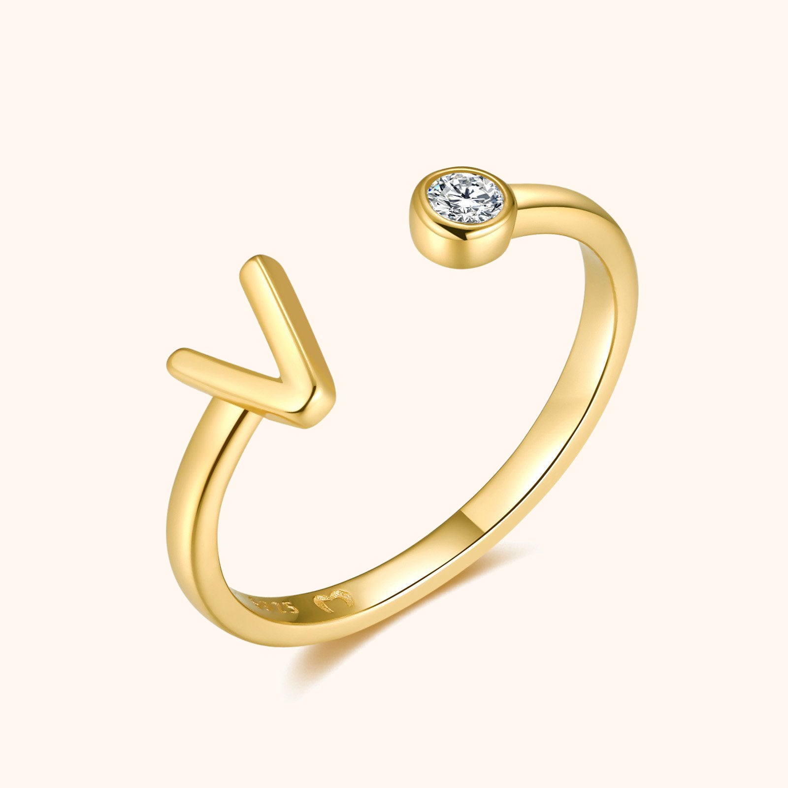 Bague Top Lettre - LaMaisonDesBijoux