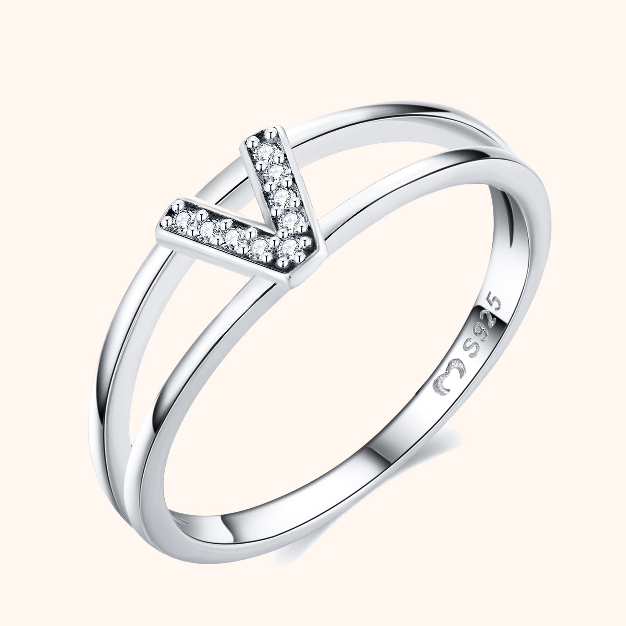 Bague Initiales Argentées - LaMaisonDesBijoux