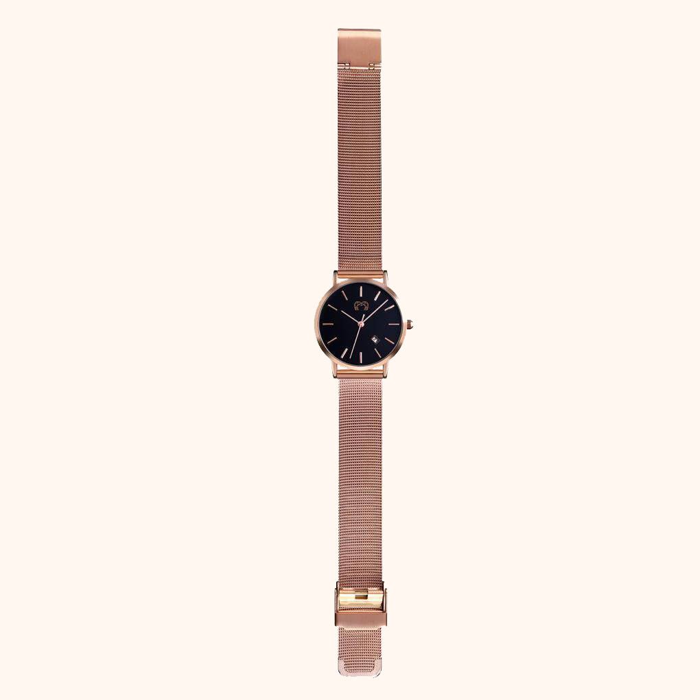 Montre Marseille ~ Rose Noire - LaMaisonDesBijoux