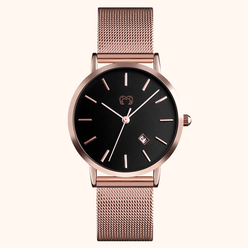 Montre Marseille ~ Rose Noire - LaMaisonDesBijoux