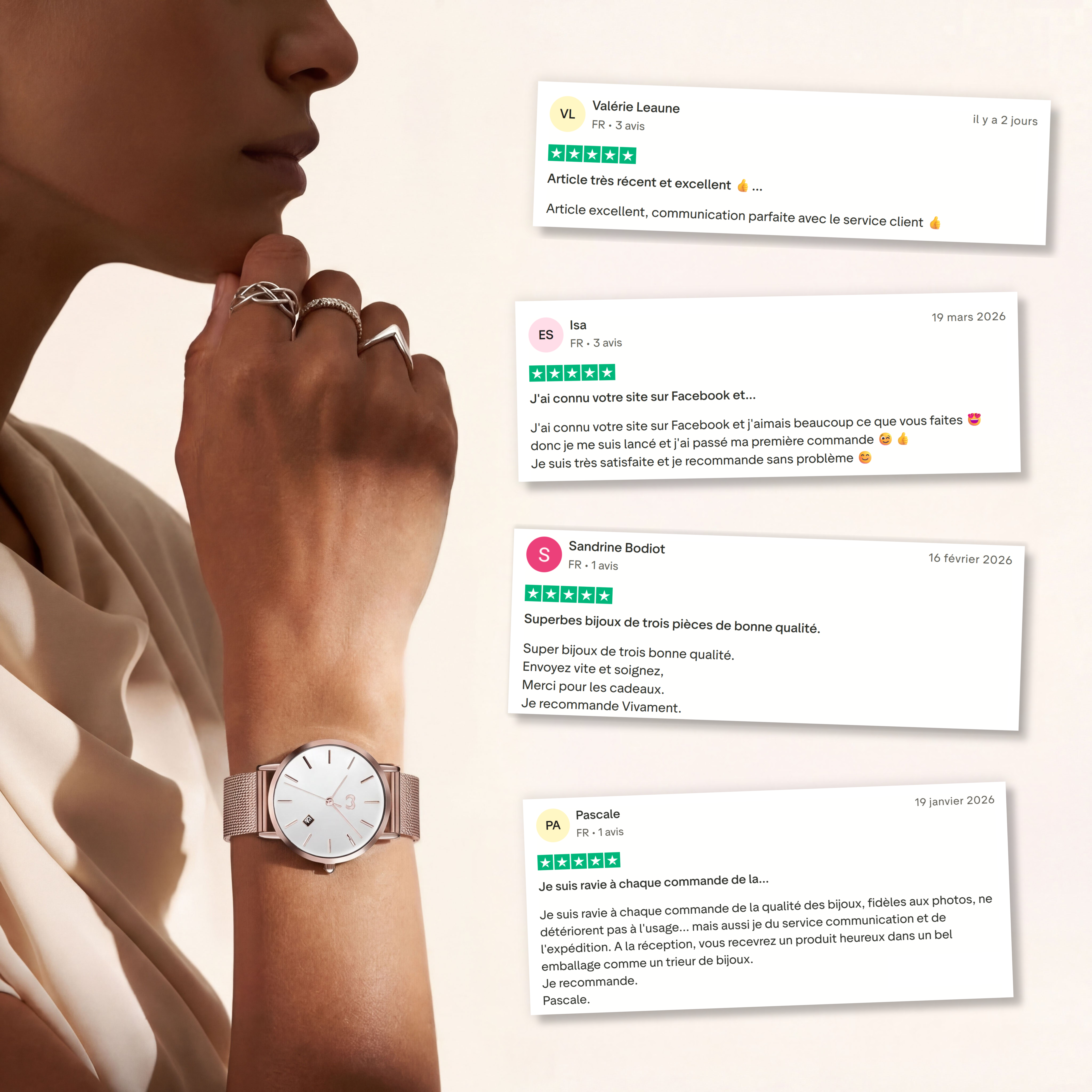 Montre Marseille ~ Rose Blanc