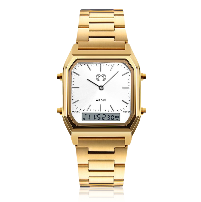 Montre Rétro Vintage ~ Or Blanc - LaMaisonDesBijoux