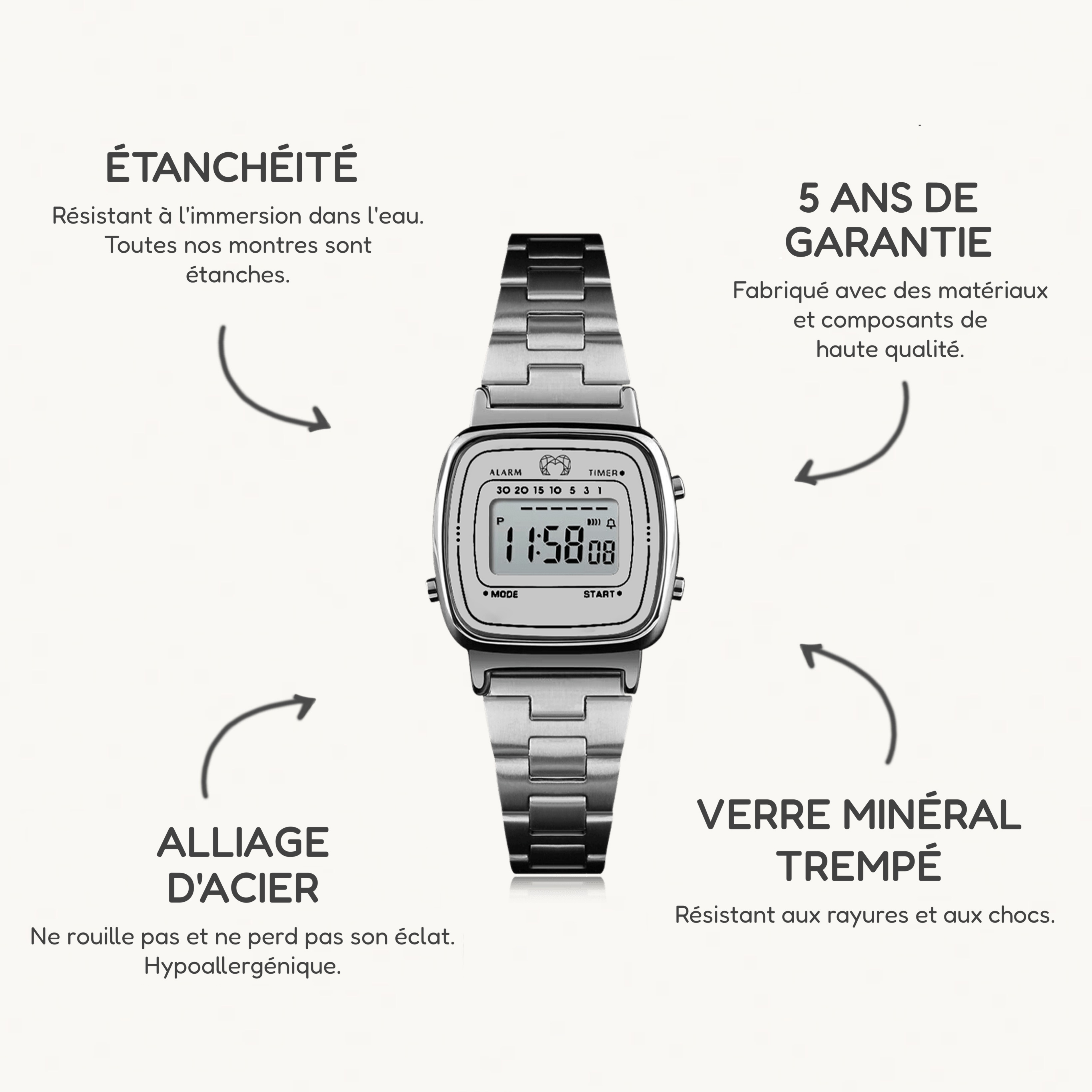 Montre Vintage Mini ~ Argent