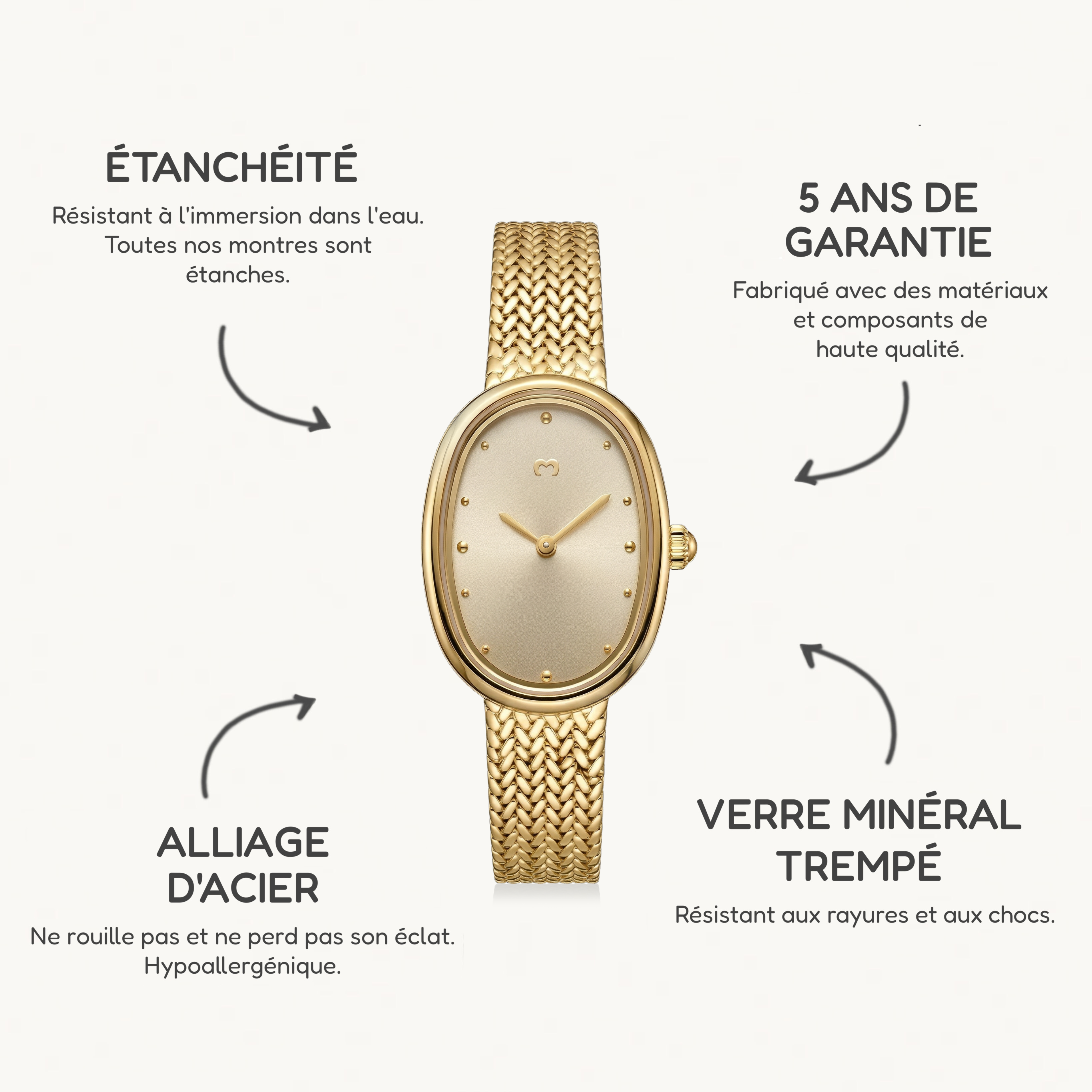 Montre Vintage Royale ~ Or