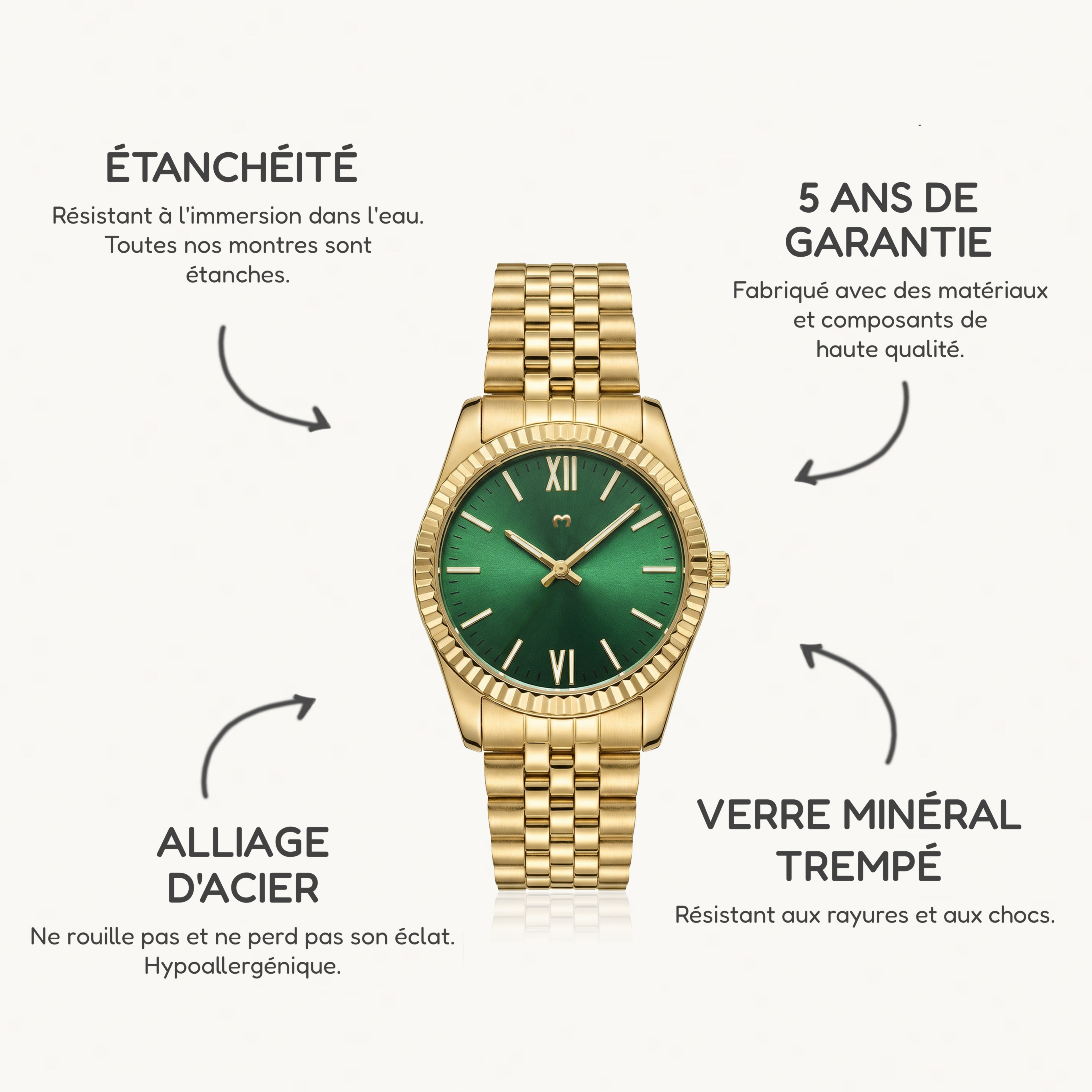 Montre Siècle ~ Or Vert