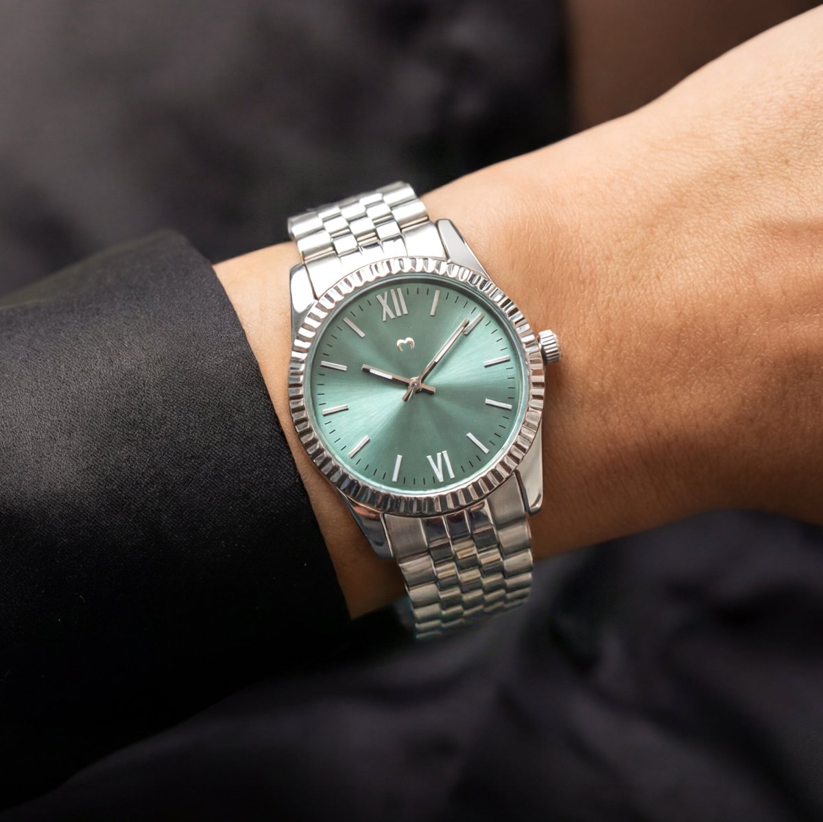 Montre Siècle ~ Argent Vert Clair