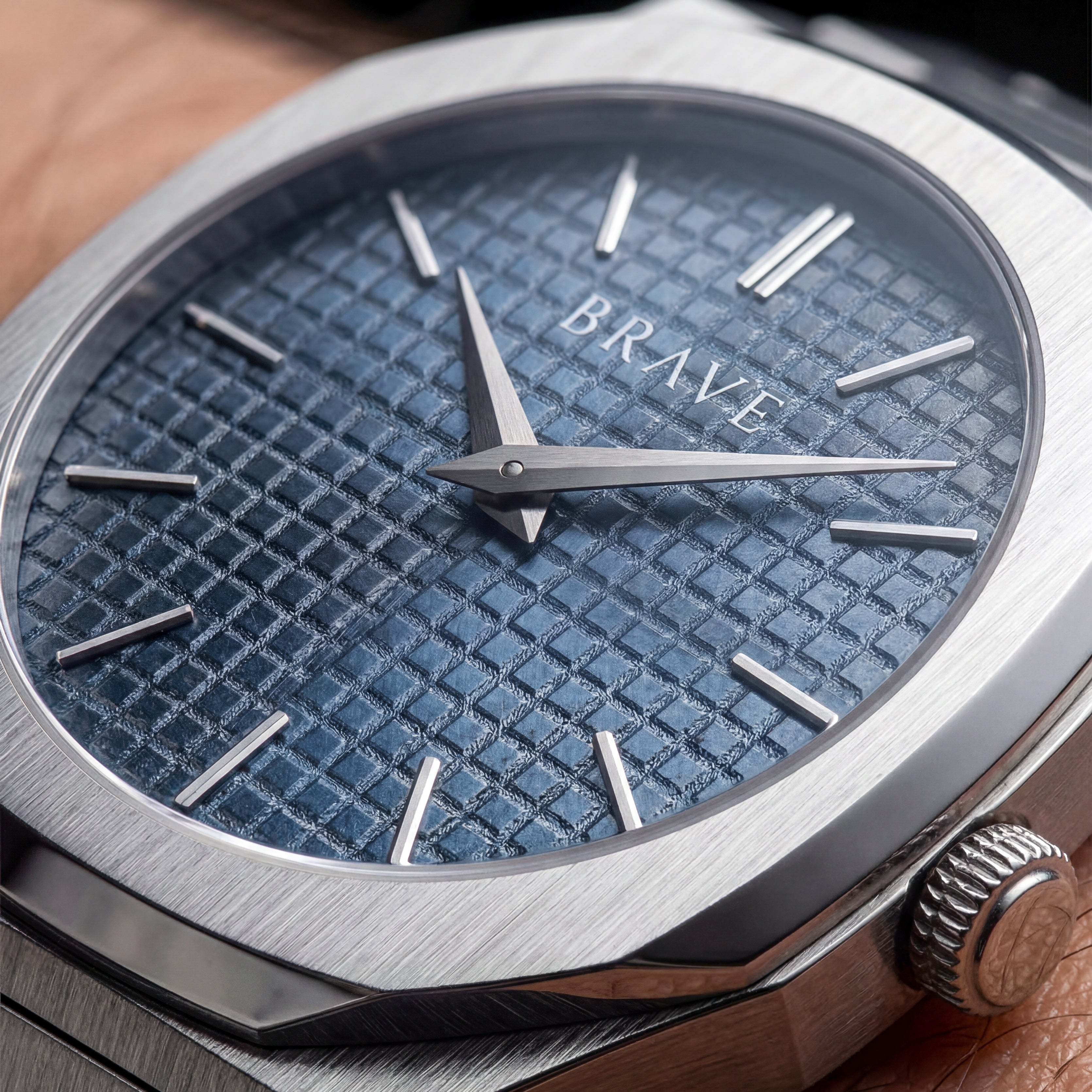 Montre BRAVE Empire ~ Argent-Marine