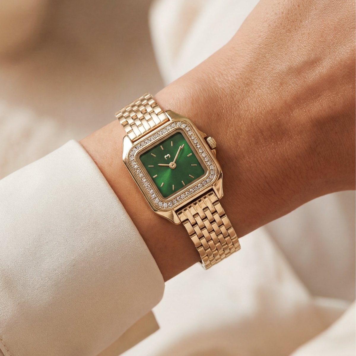 Montre Hampton Lux ~ Or-Vert