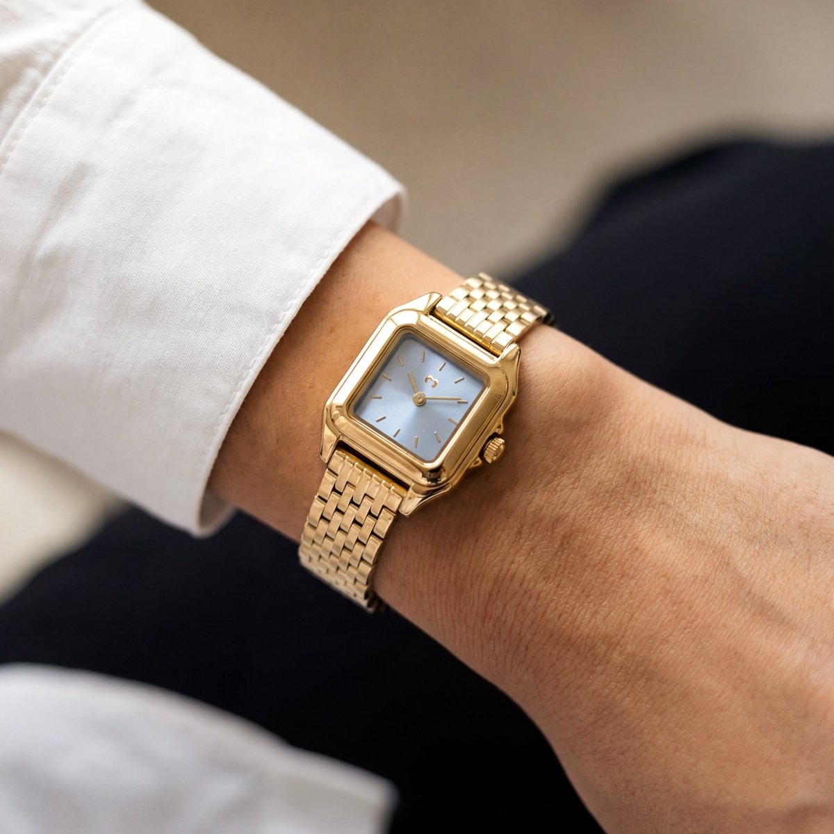 Montre Hampton ~ Or-Bleu