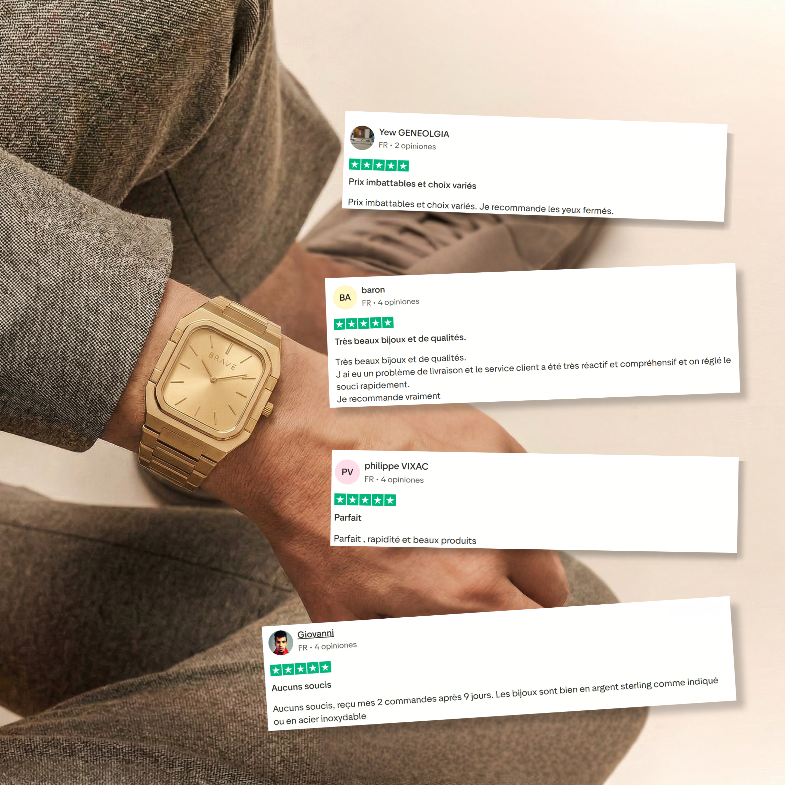 Montre BRAVE Brando ~ GoldPassion