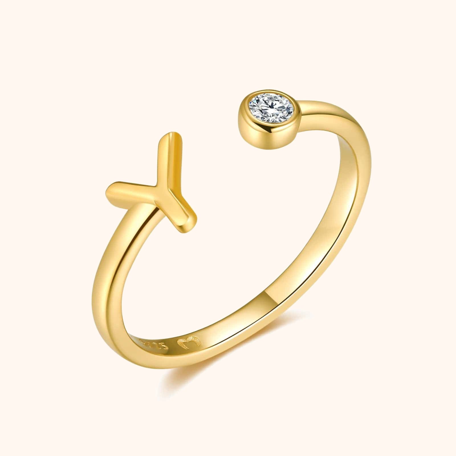 Bague Top Lettre - LaMaisonDesBijoux