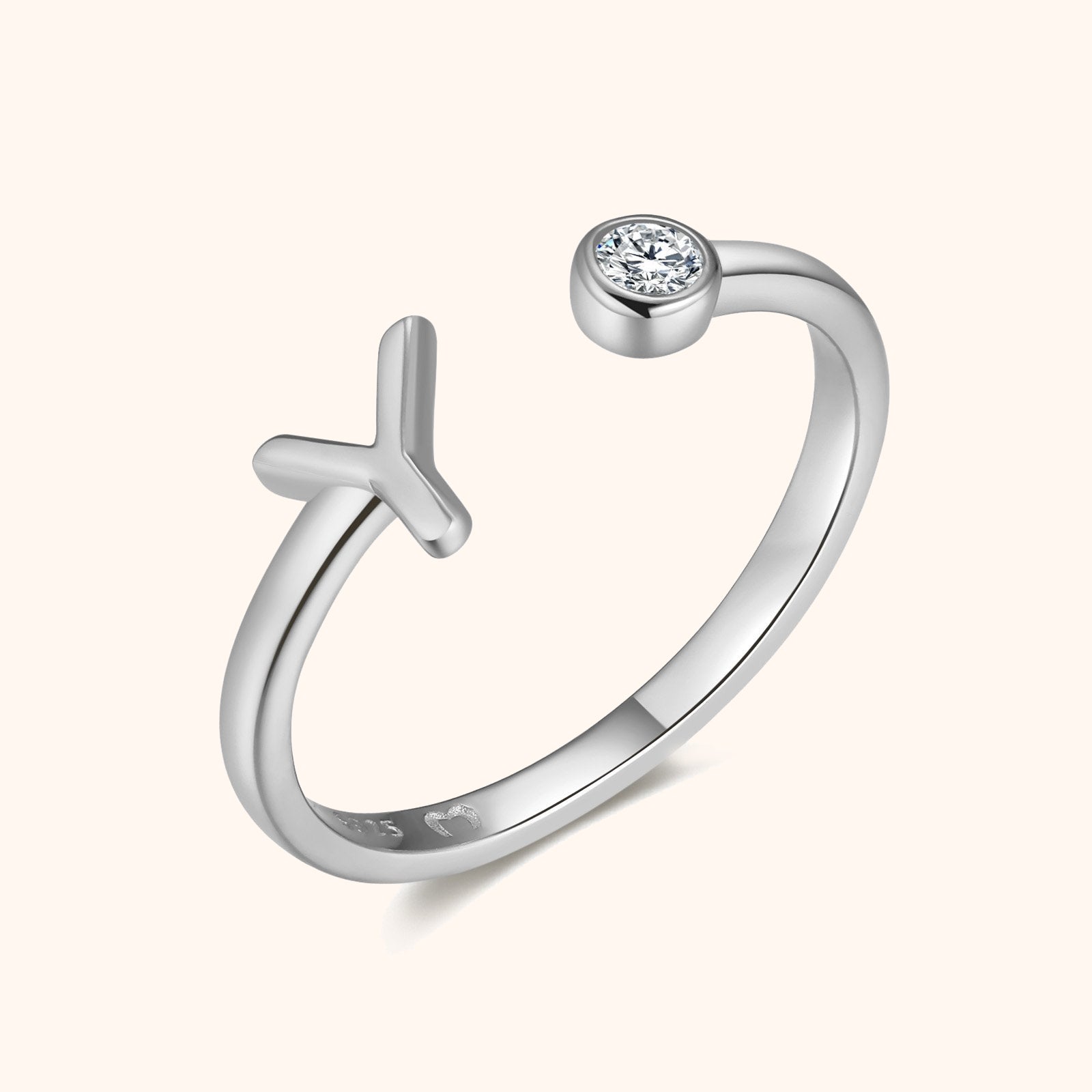 Bague Top Lettre - LaMaisonDesBijoux