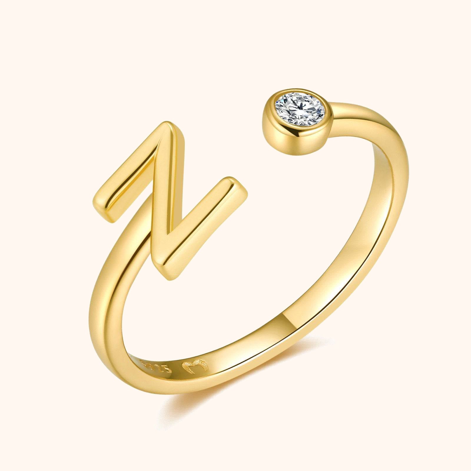 Bague Top Lettre - LaMaisonDesBijoux